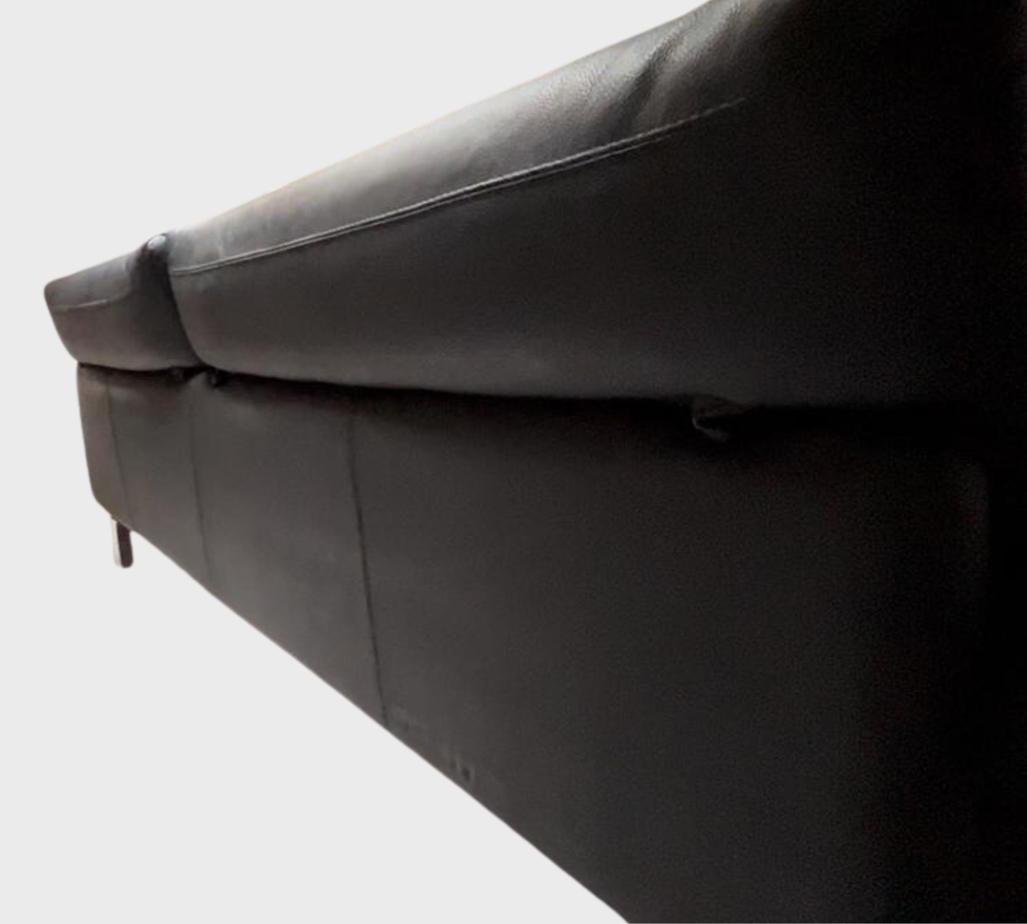 Sofa 2,5-Sitzer Leder Schwarz