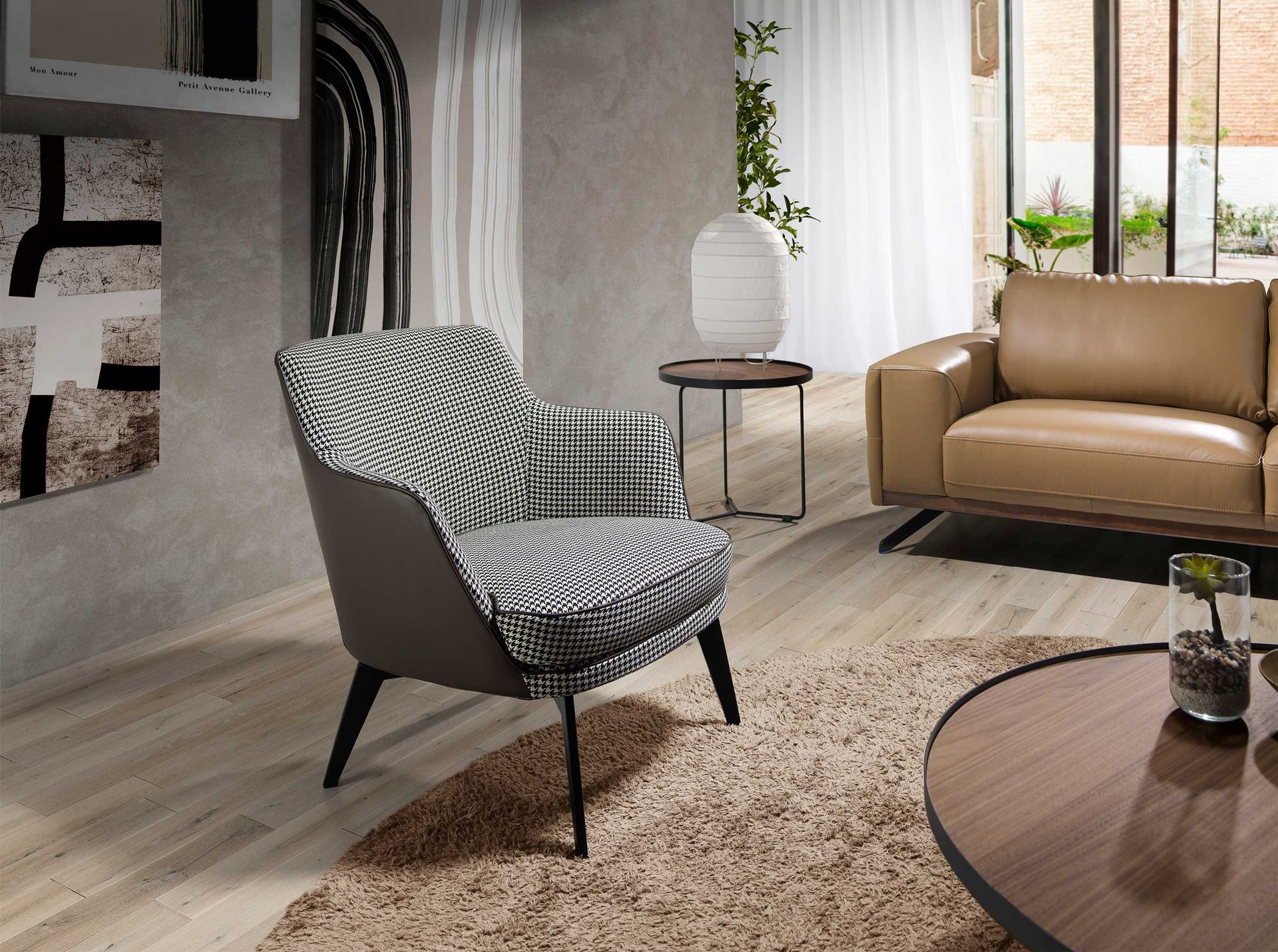 Armchair Faux Leather Brown