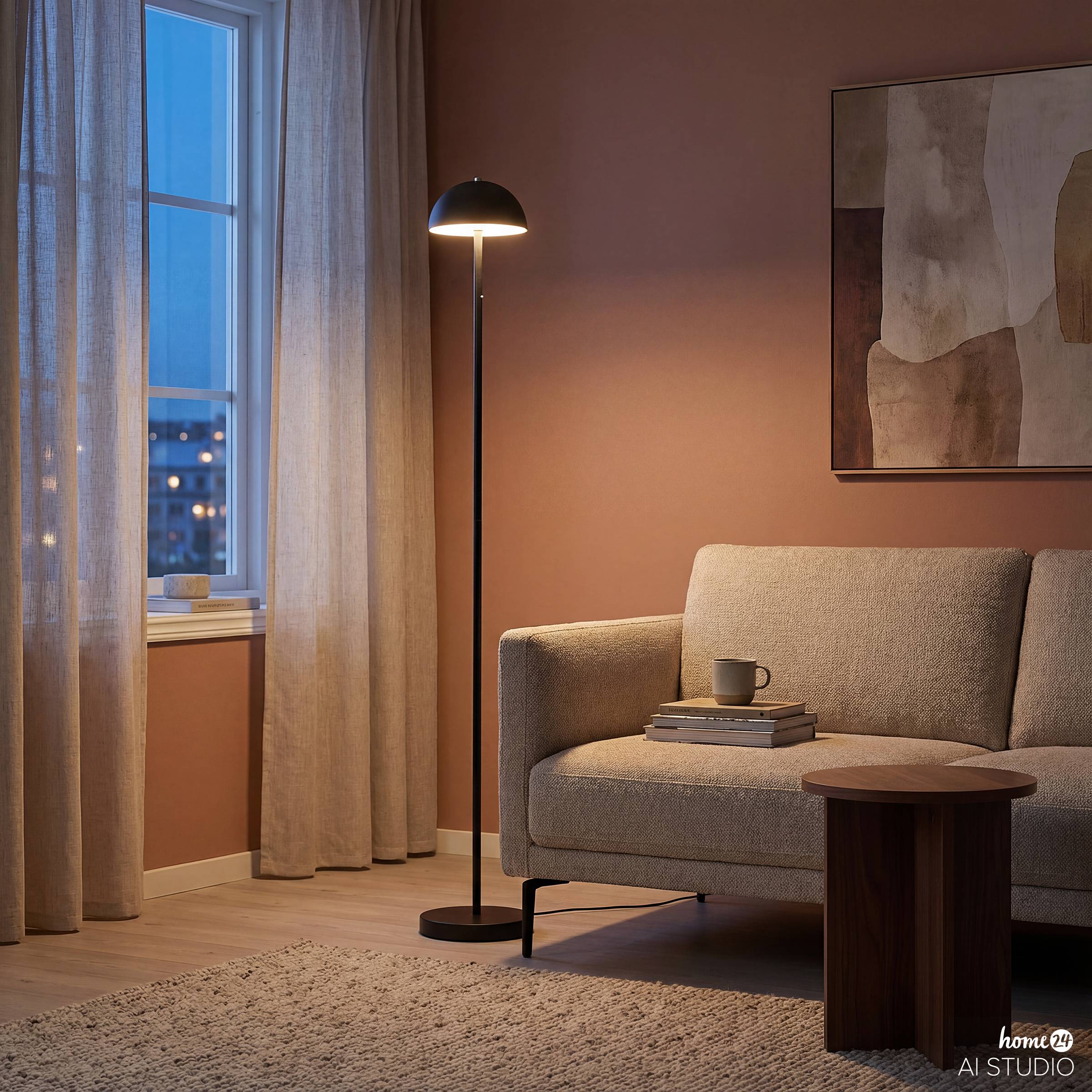 Ricano Akku-Stehleuchte Dimmbar Schwarz