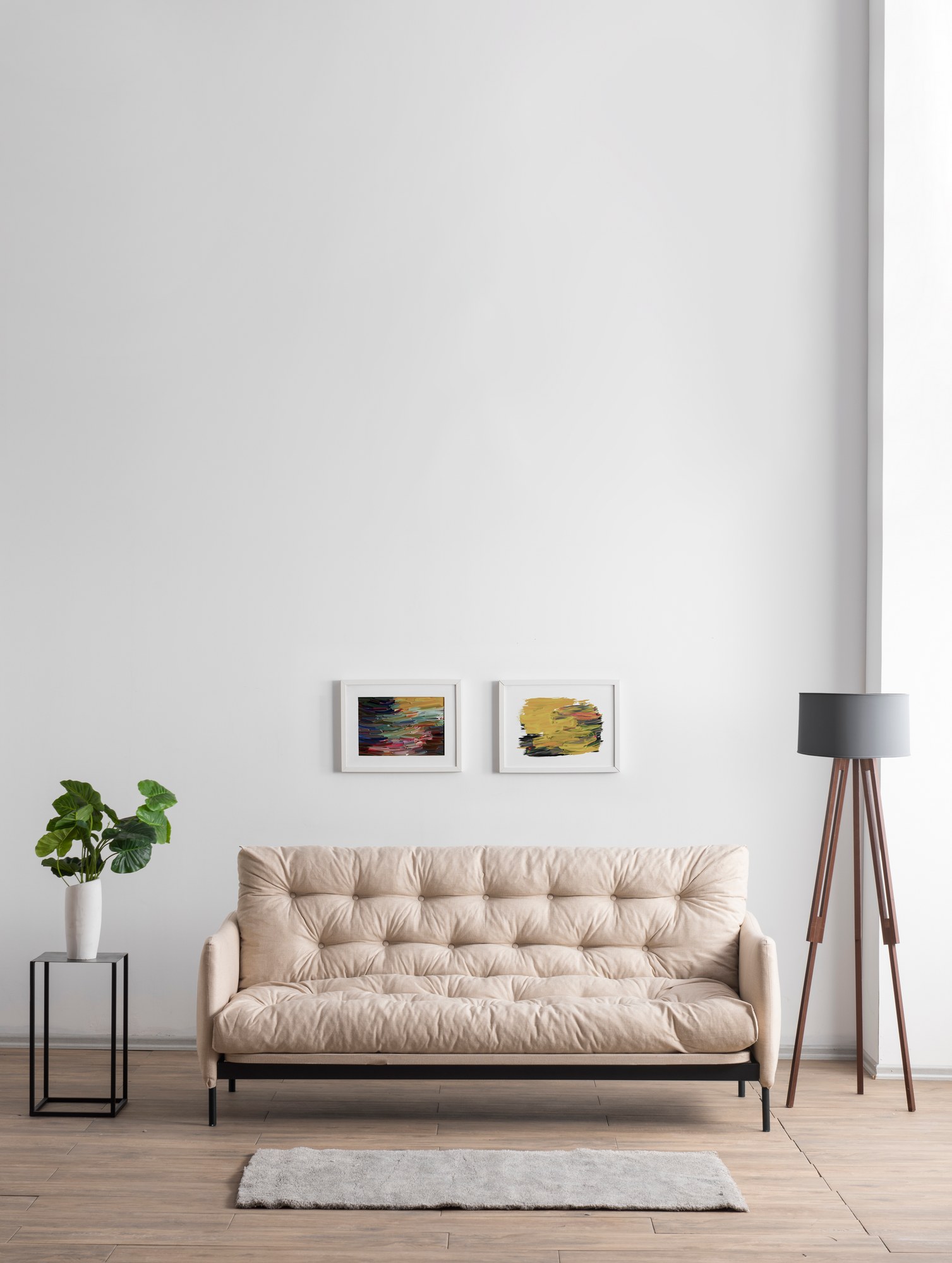 Renge Schlafsofa 3-Sitzer Creme