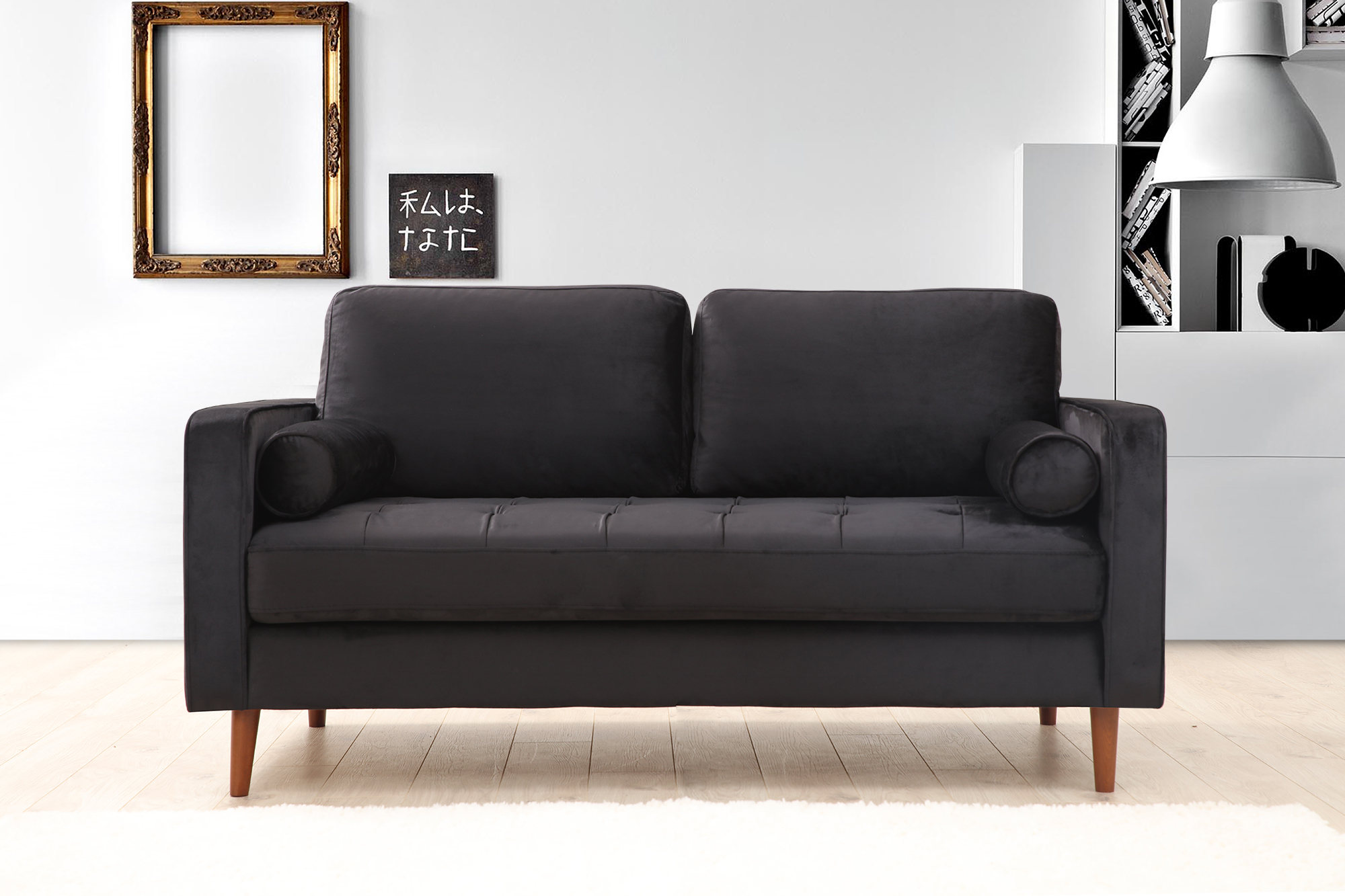 Rome 2-seater sofa Black