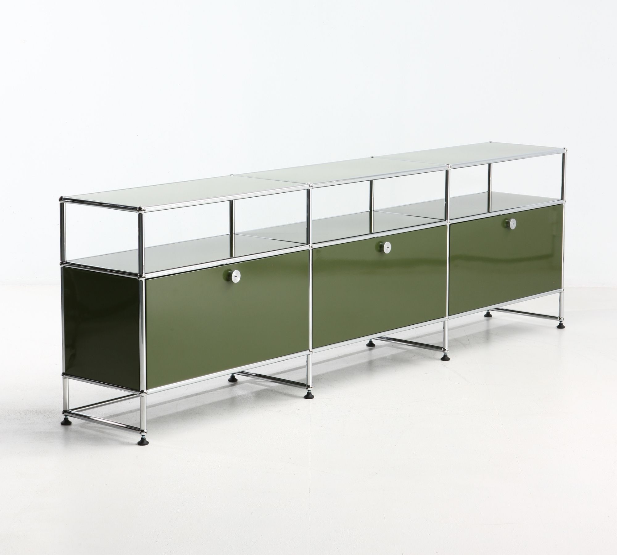 Sideboard 3x1 Mit 3 Klapptüren Olivgrün