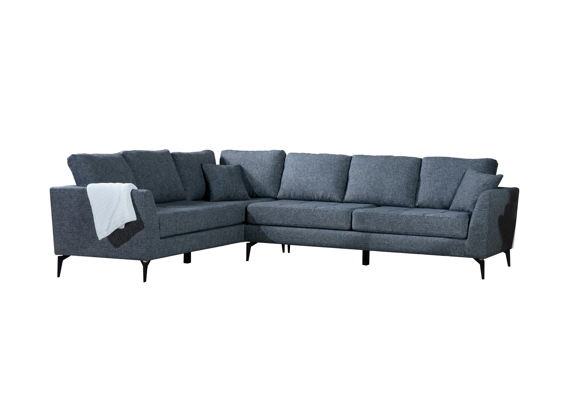 Tempo Ecksofa Links Grau