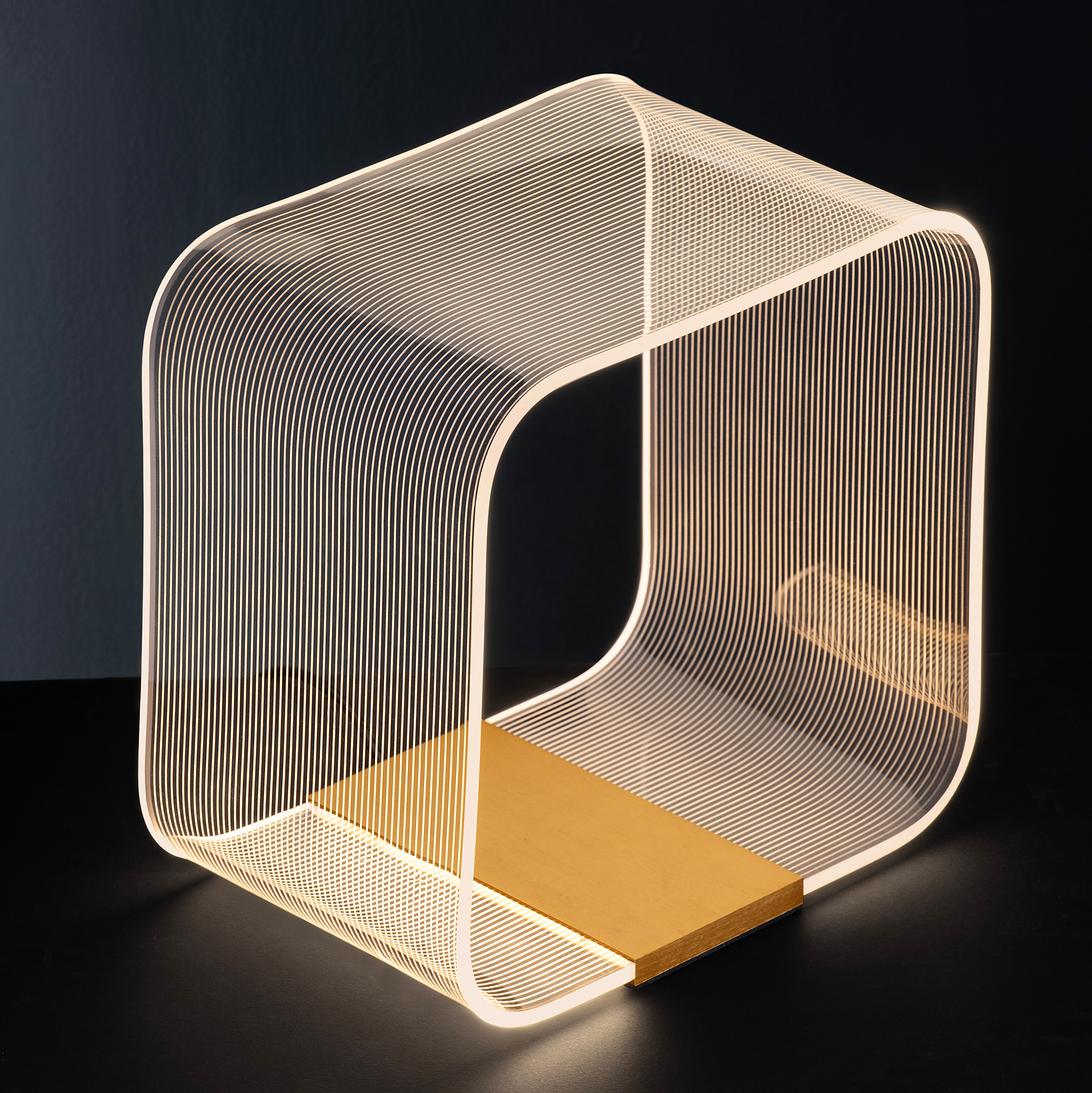 Table lamp Valentin TypeB aluminum acrylic glass gold