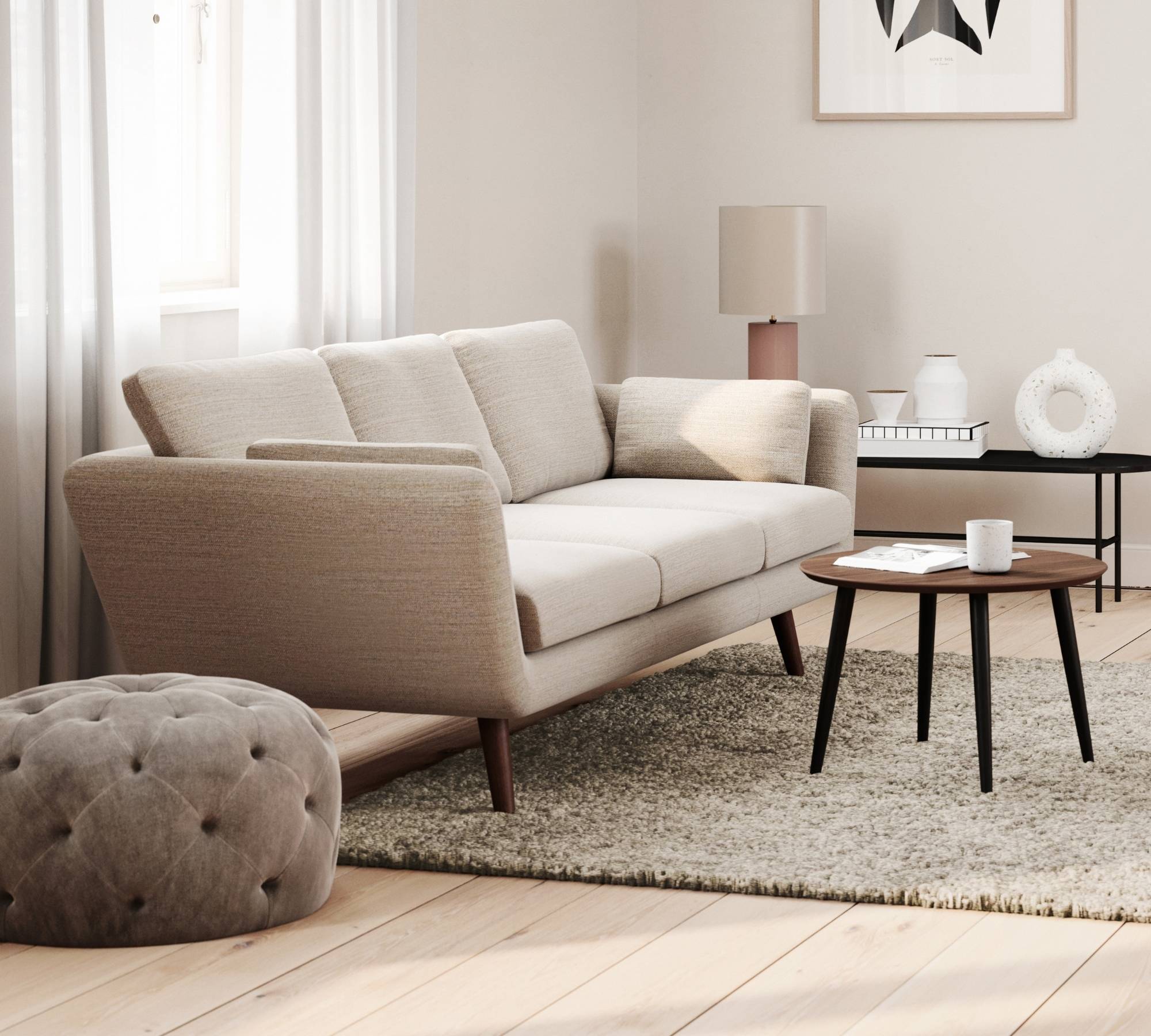 Sigrid Sofa 3-Sitzer Vega Sand Dune