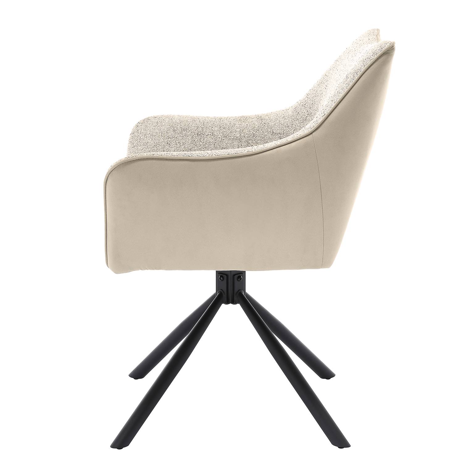 Solin Drehbarer Armlehnstuhl Microfaser Beige