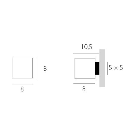 CUBE Wandleuchte Weiß