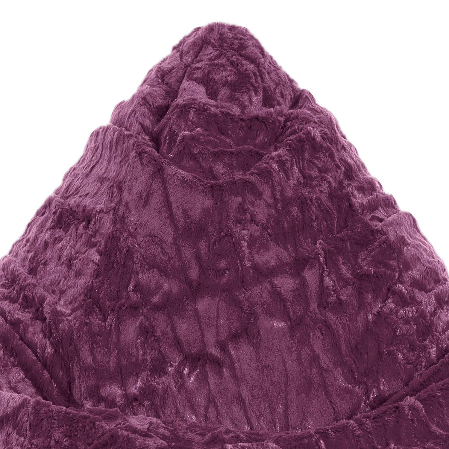 Fluffy XL Sitzsack Webplüsch Aubergine