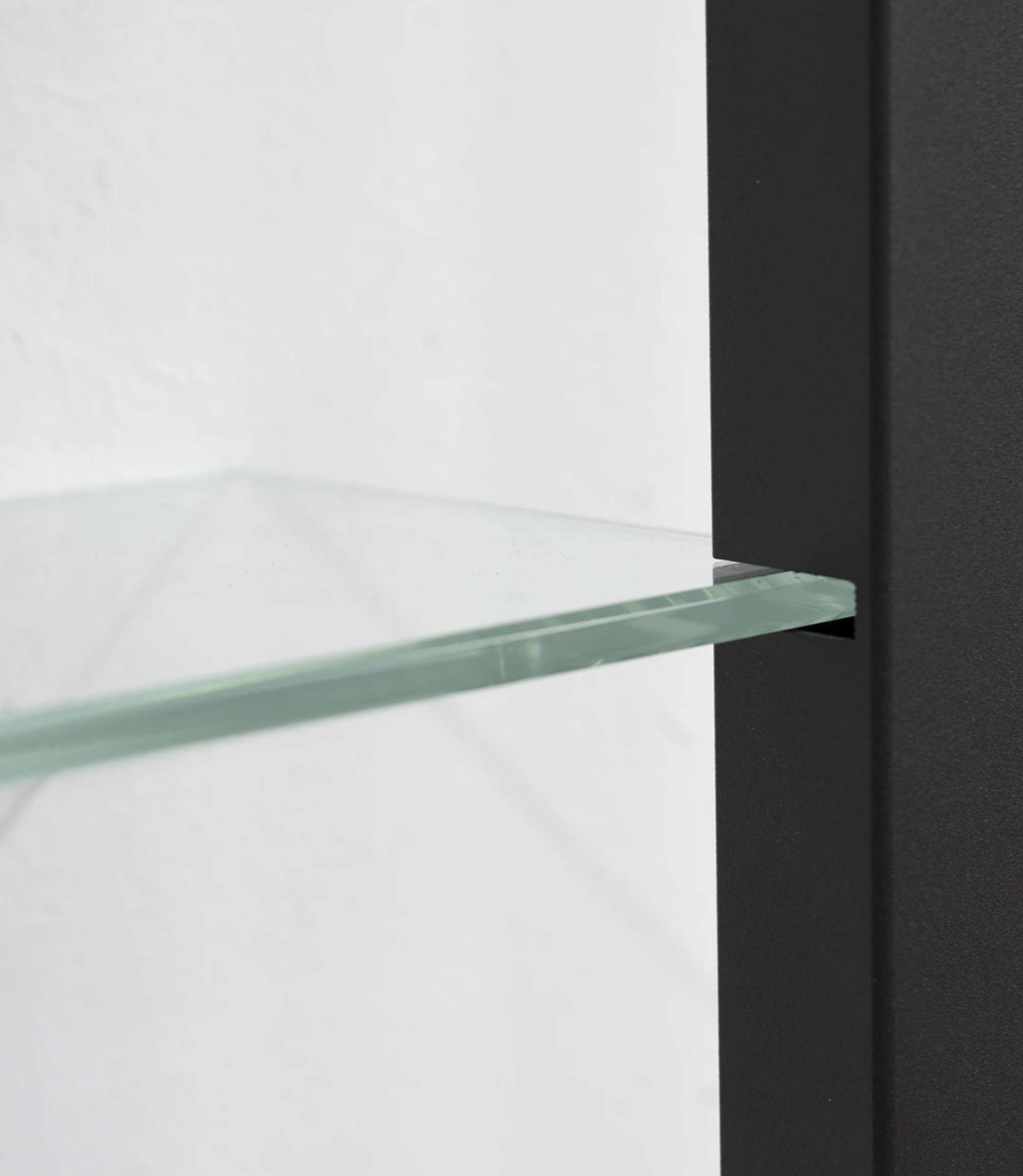 Wandregal Glas Schwarz