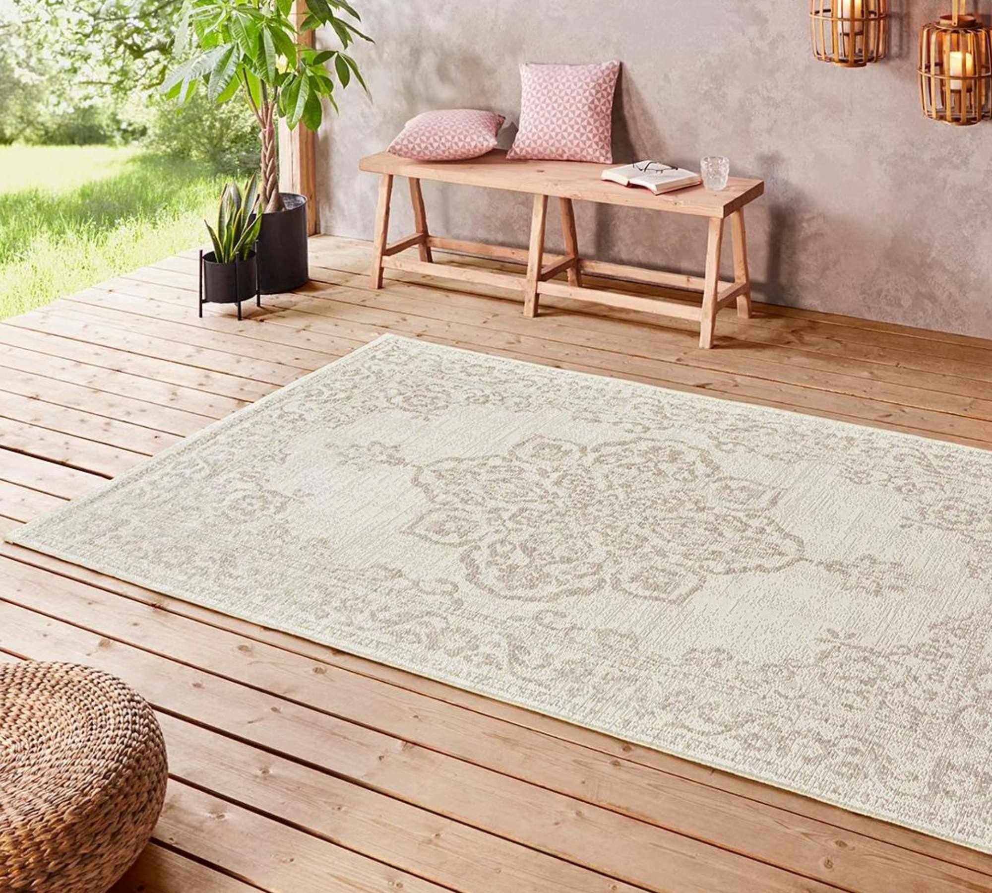 Tilos Outdoor-Teppich Sandgrau