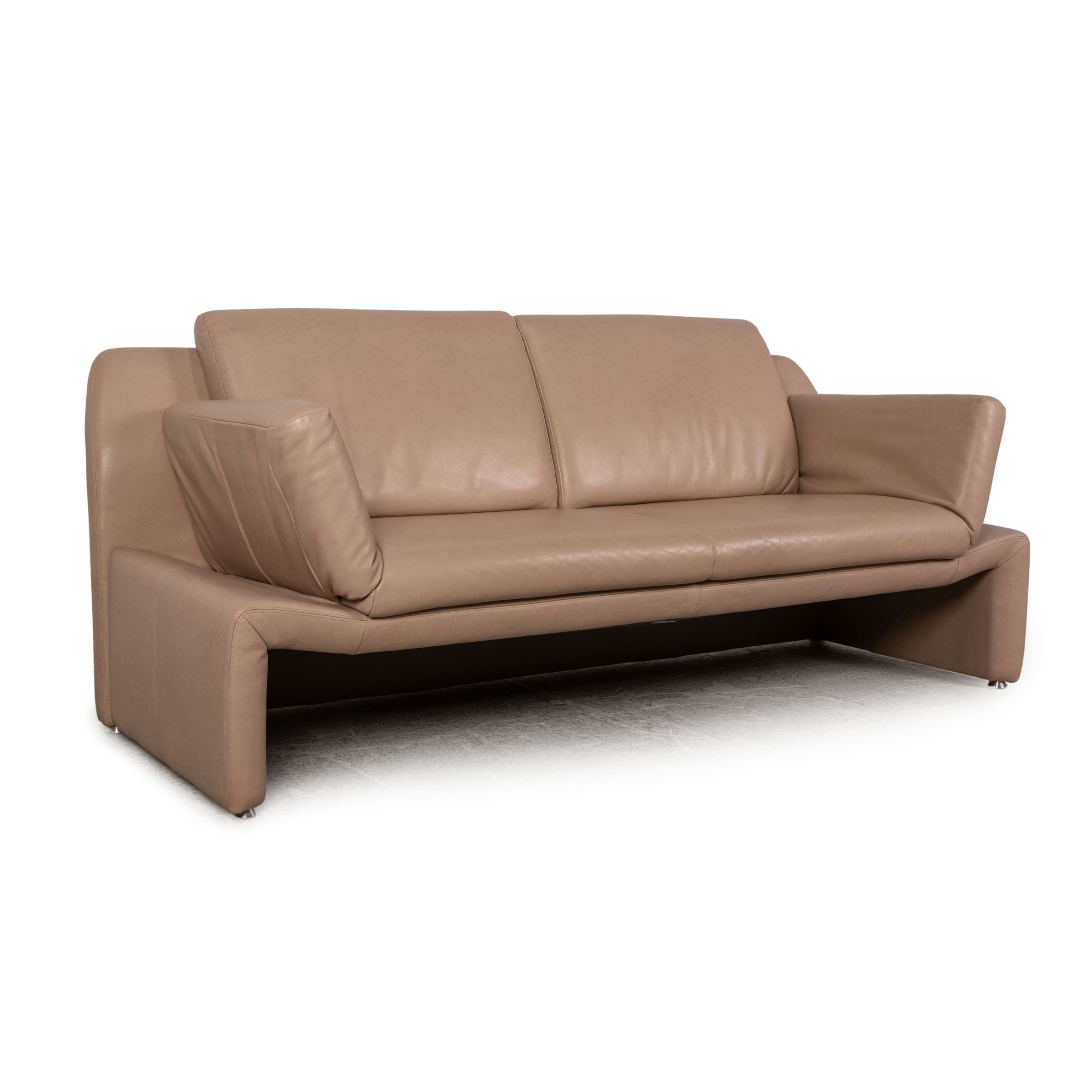 Sofa 3-Sitzer Leder Beige