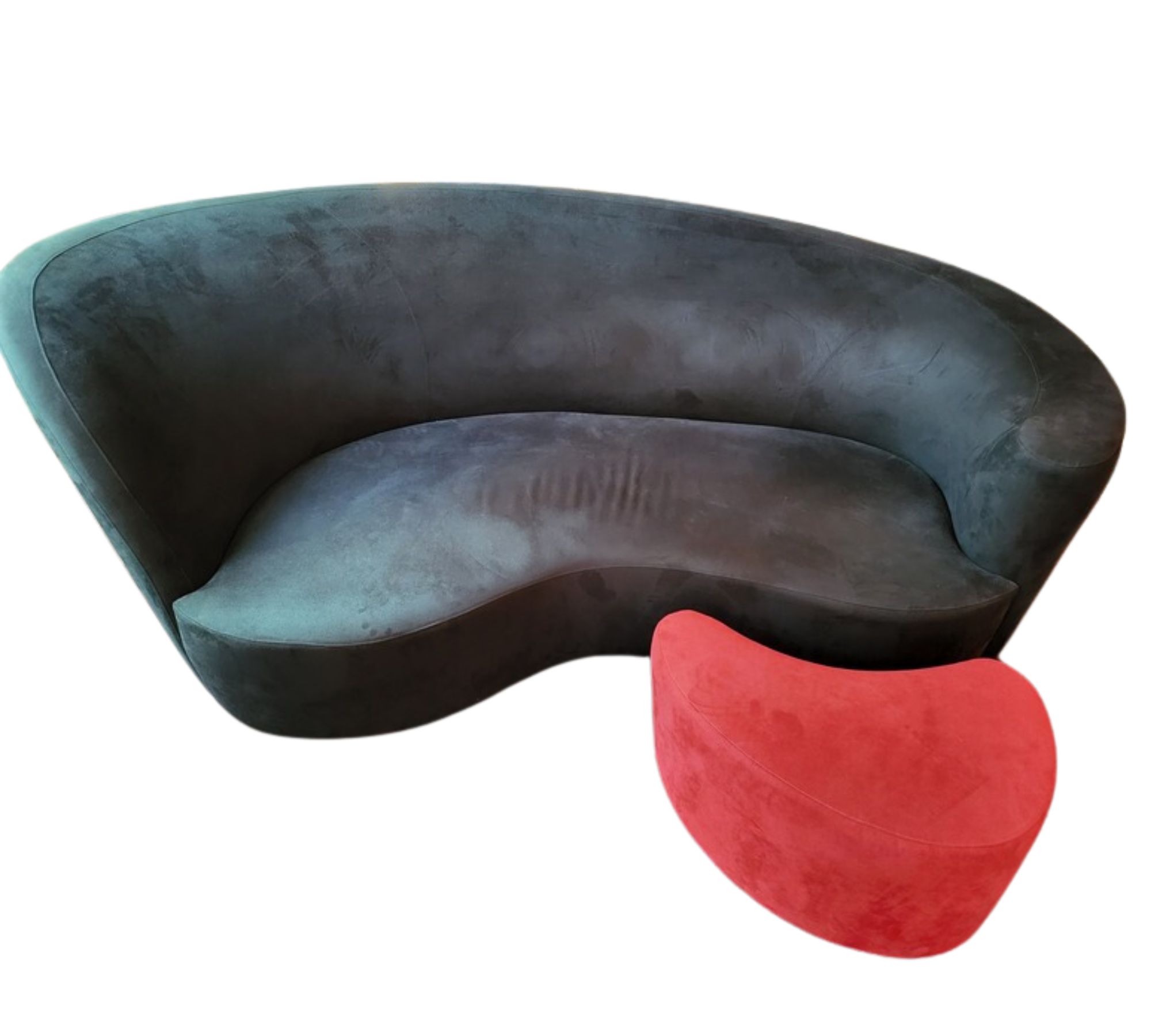 Vintage Sofa New York Collection Samt Schwarz