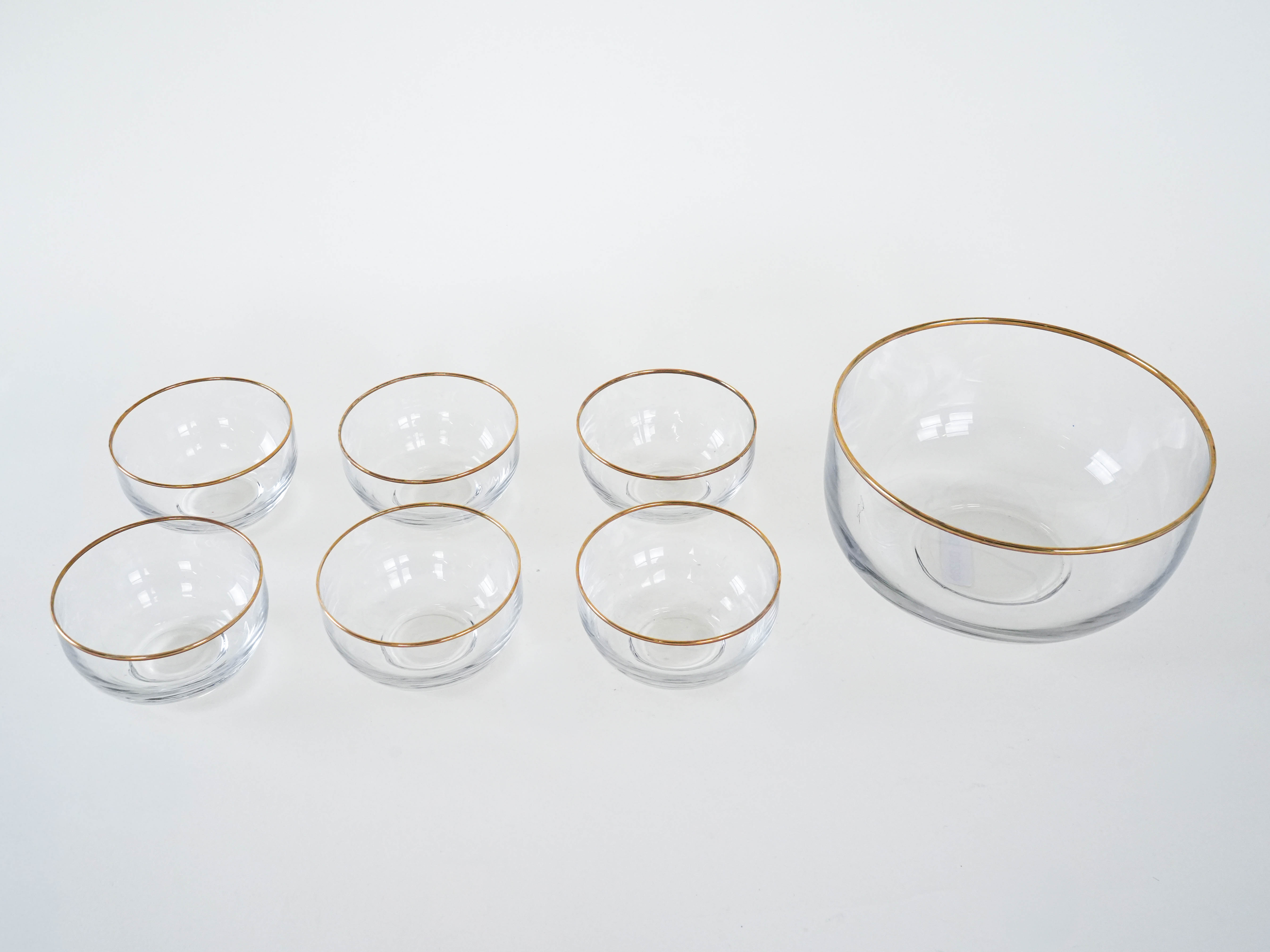 Glasservier-Set 1970er Jahre