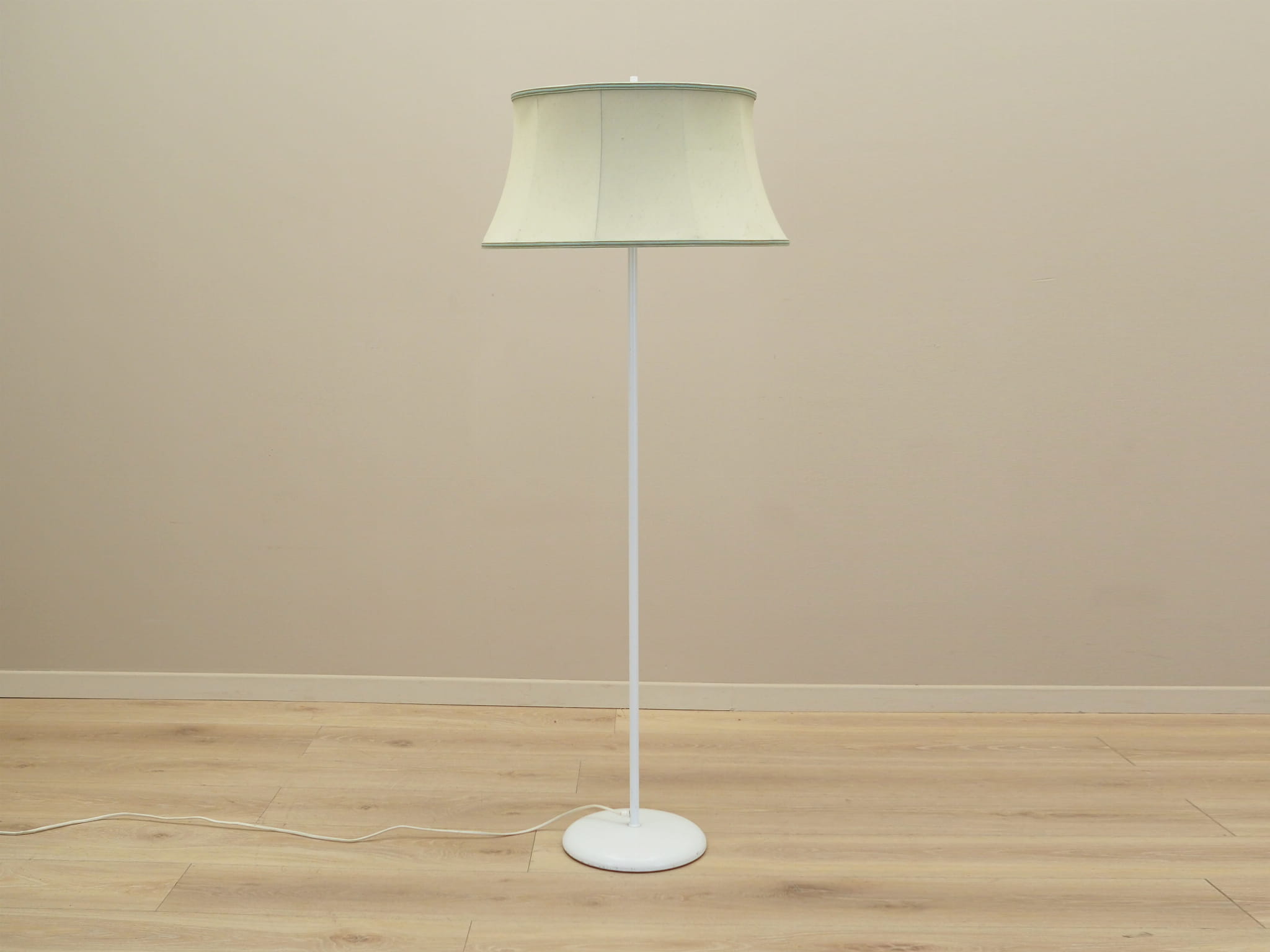 Vintage floor lamp Metal Fabric Green 1970s