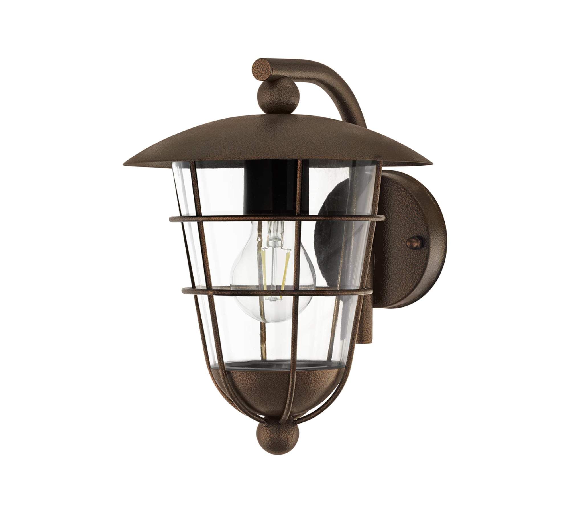 Outdoor wall light steel brown