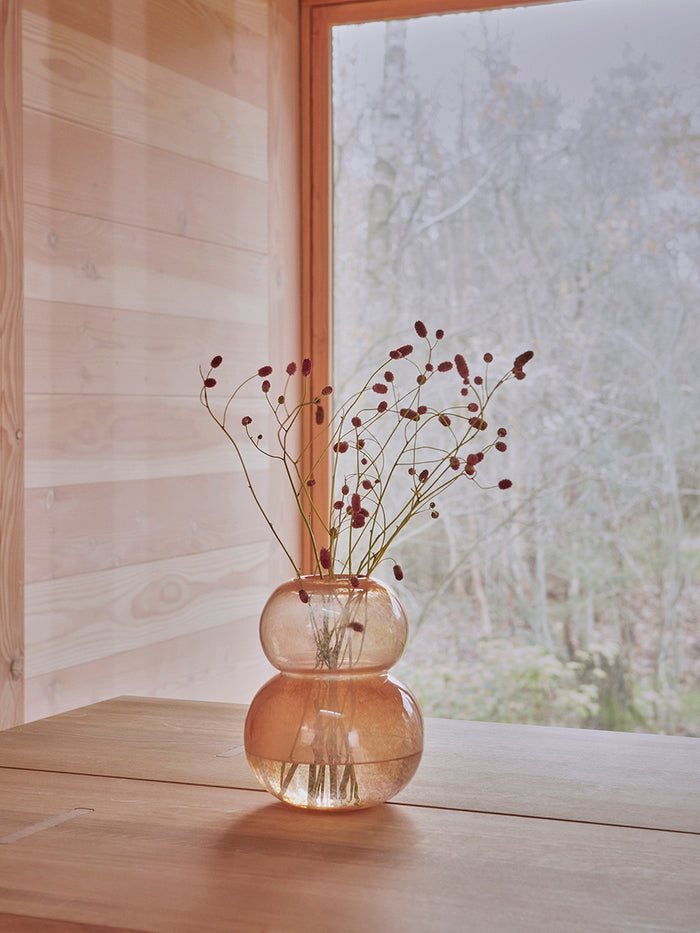 Lasi Vase Klein Glas Taupe