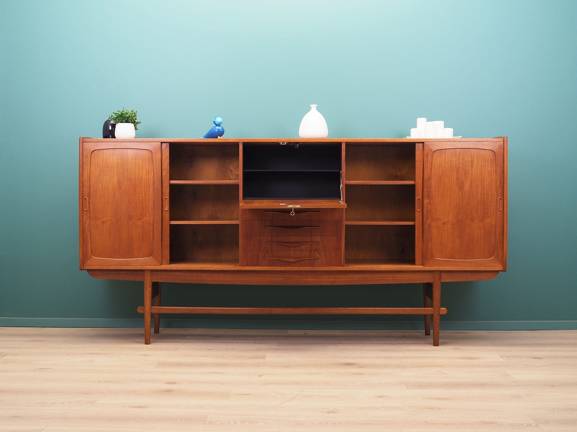 Vintage Sideboard Teakholz Braun 1960er Jahre