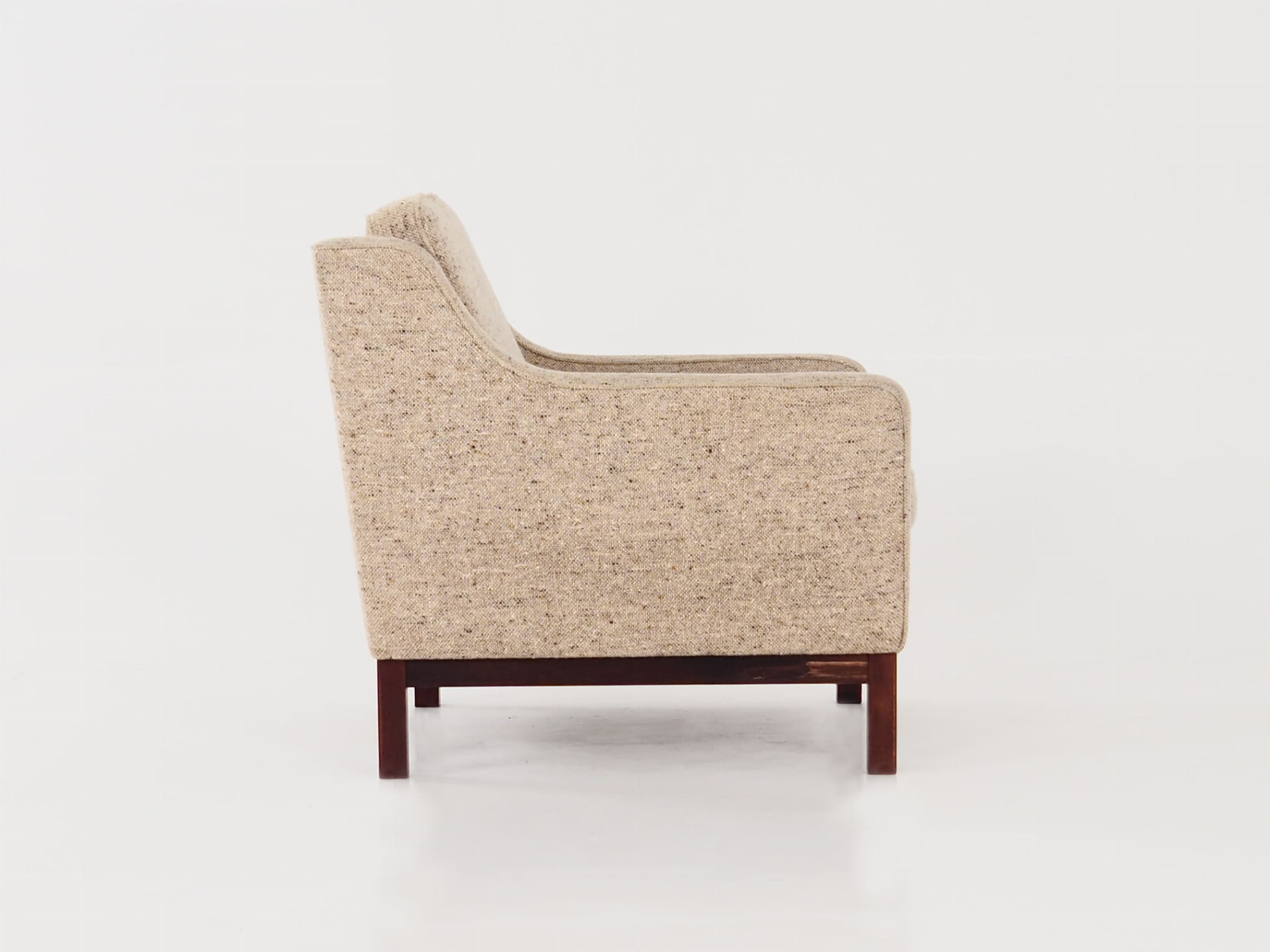 Vintage Sessel Buchenholz Textil Beige 1970er Jahre 