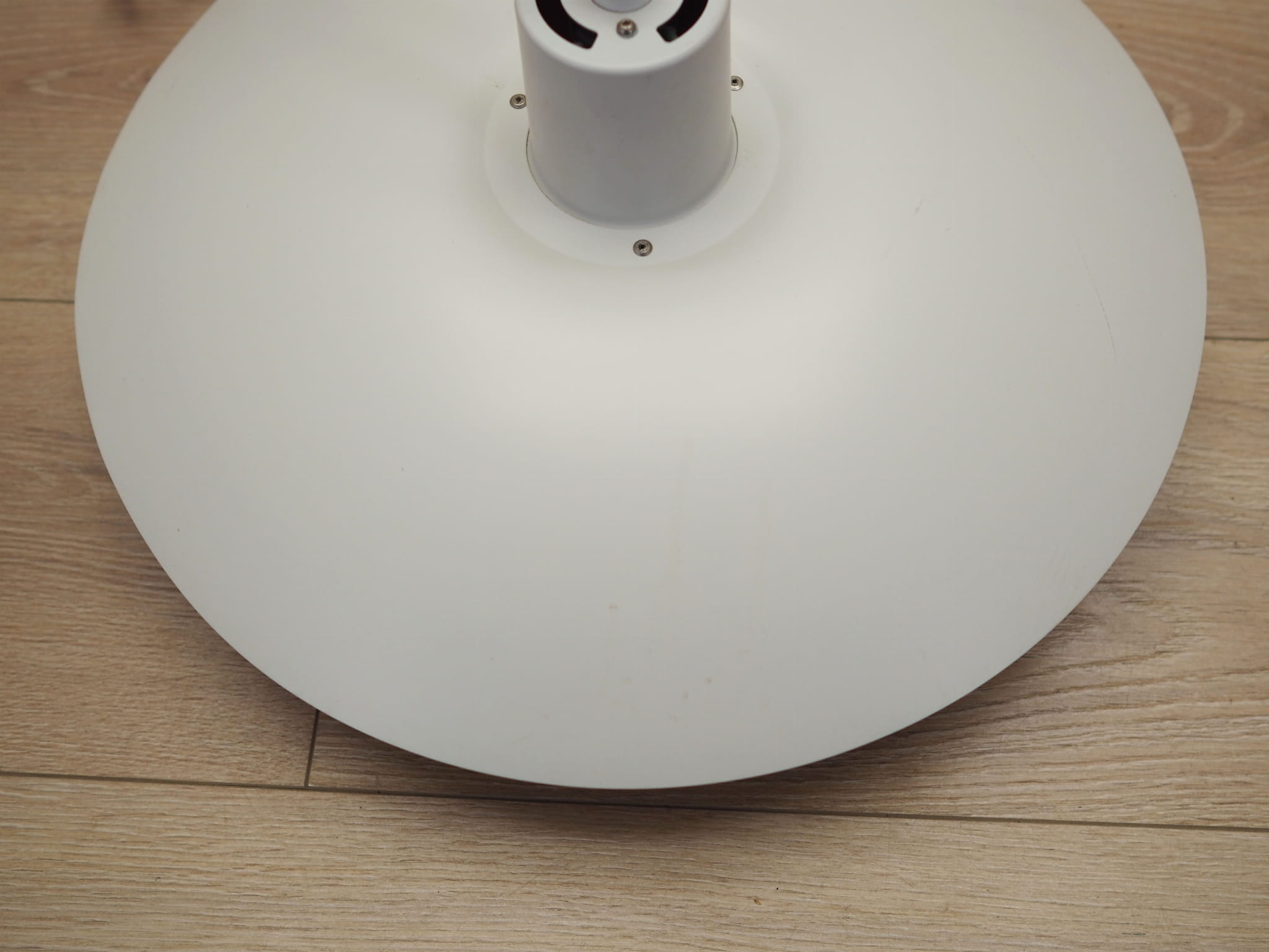Vintage Pendant Lamp Metal White 1960s