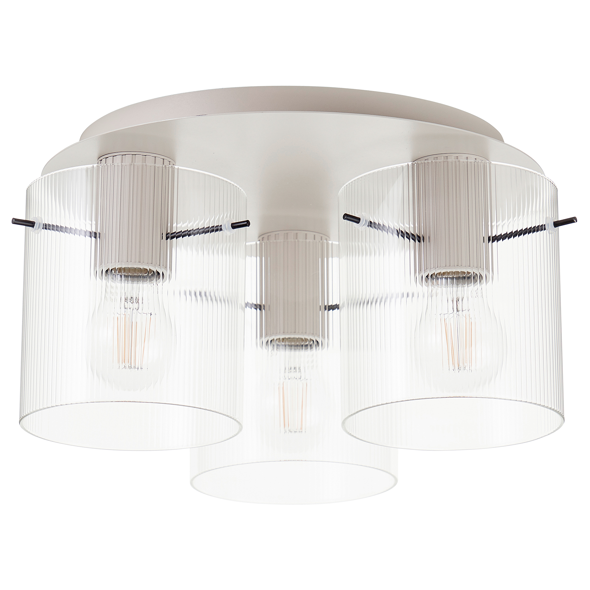 Göteburg 3-flammige Deckenleuchte Aluminium Beige 