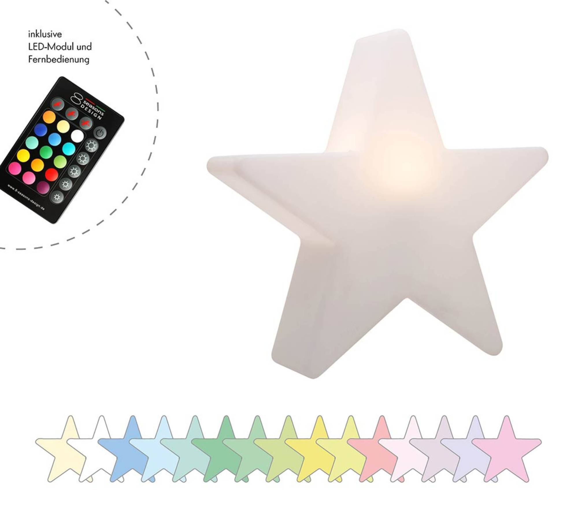 3x Motivleuchte Stern 80 cm RGB LEDs