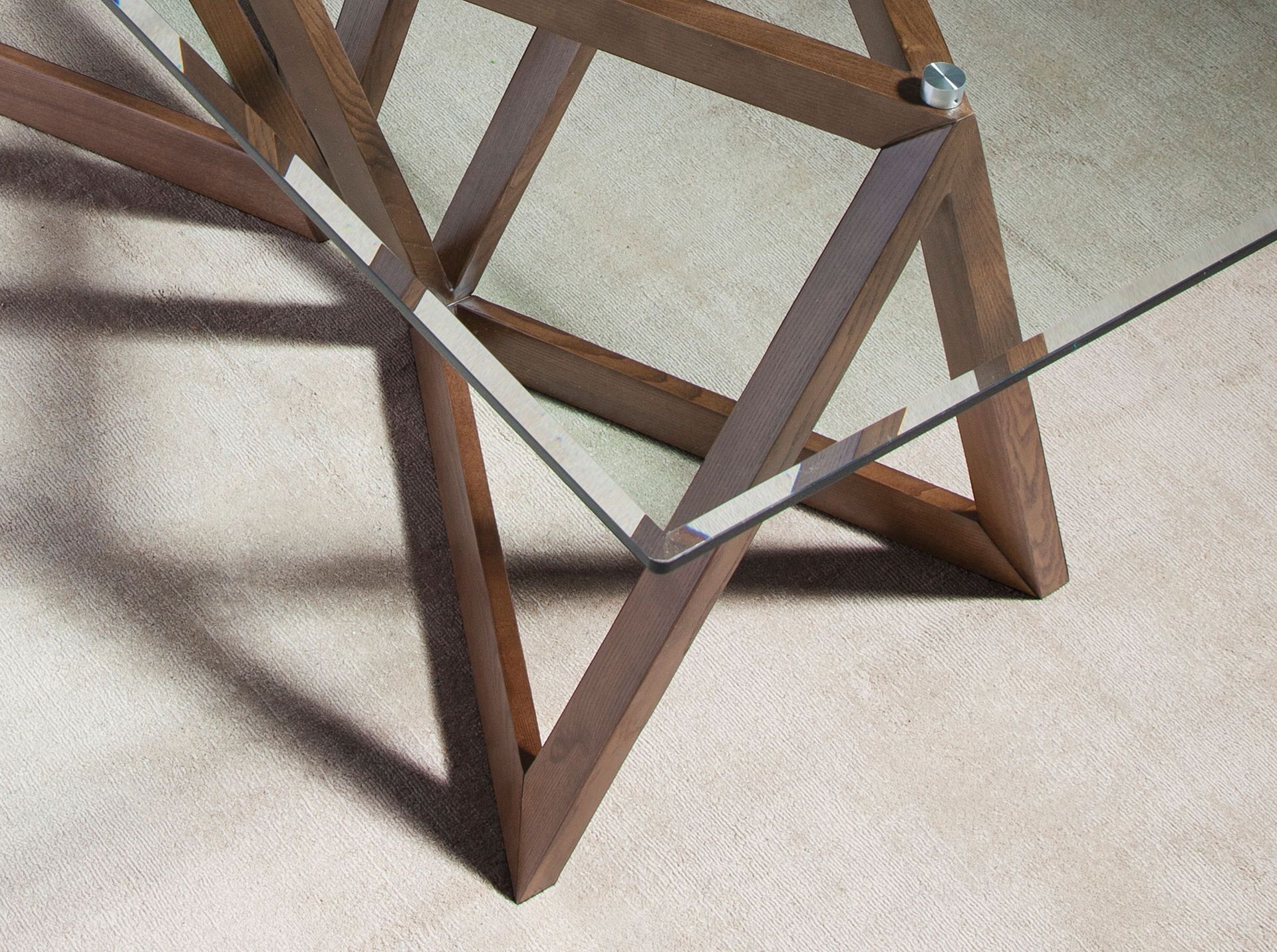 Dining table Glass Brown