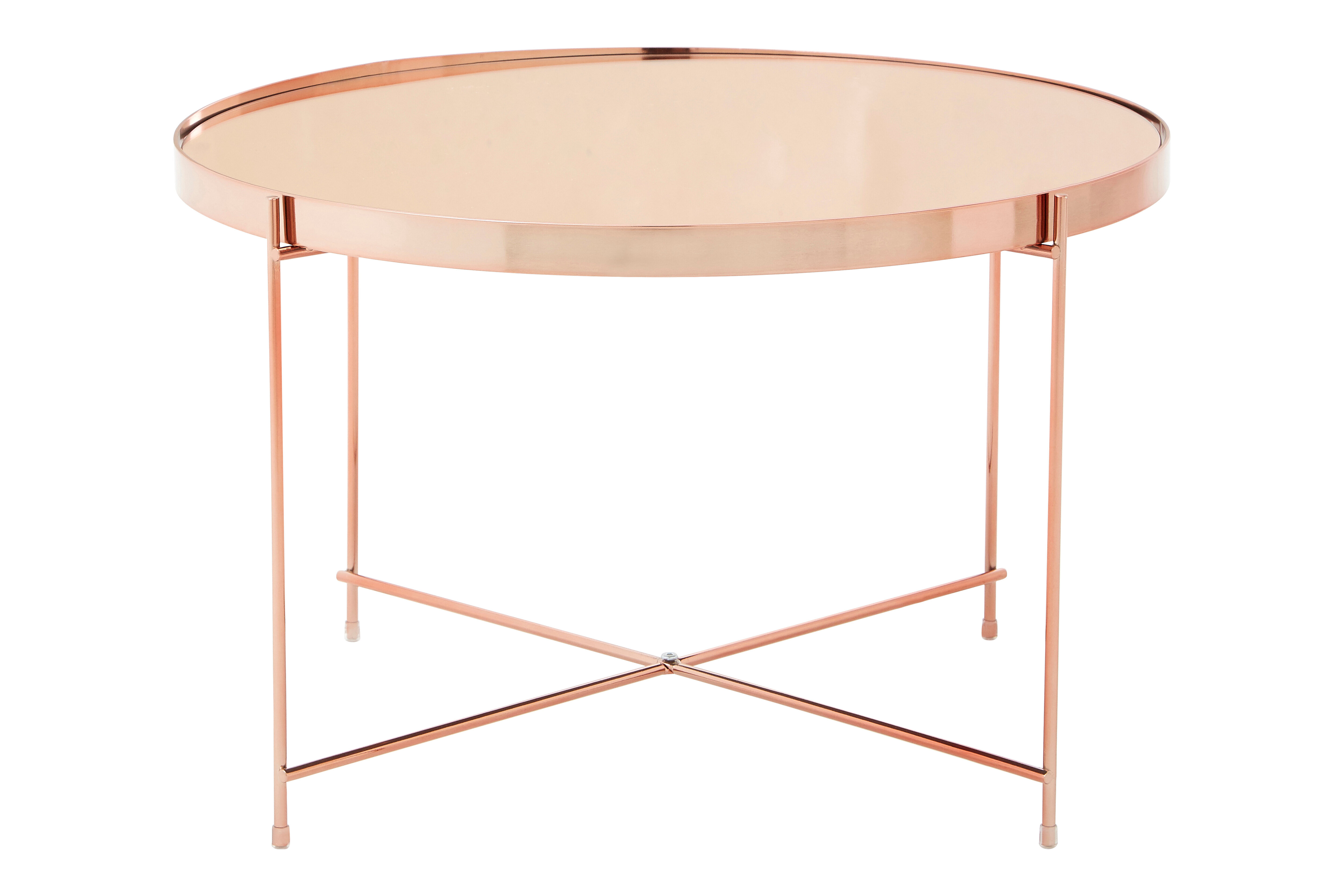 Allure Groß Rosa Spiegel-Beistelltisch
