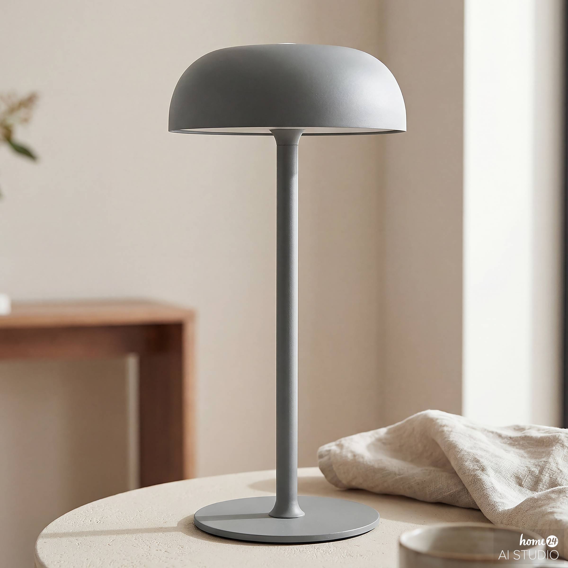 Moll Rechargeable Table Lamp Iron Grey