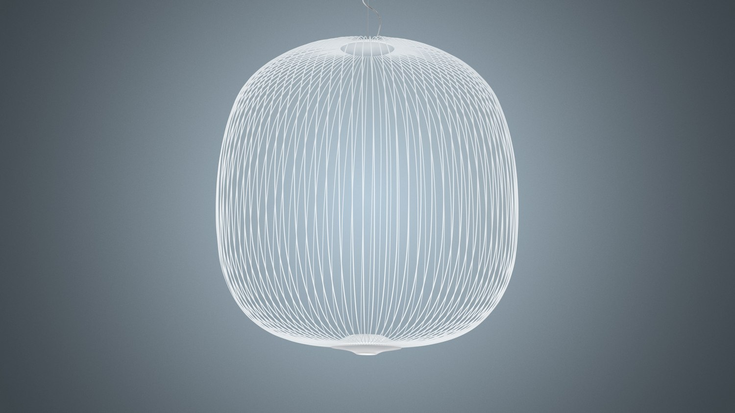 Spokes 2 Large Pendelleuchte Metall Weiß