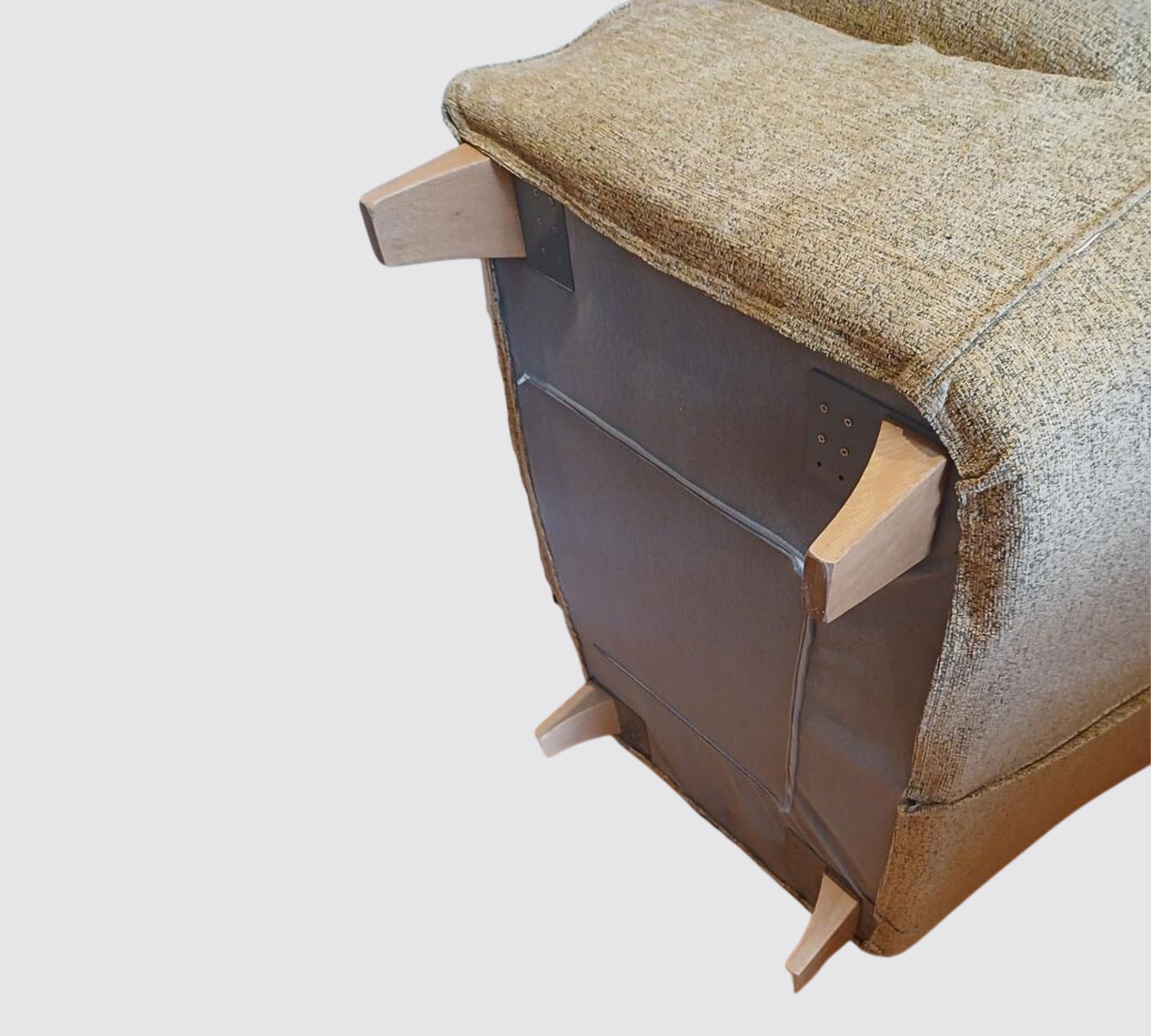 Sessel Textil Holz Gelb