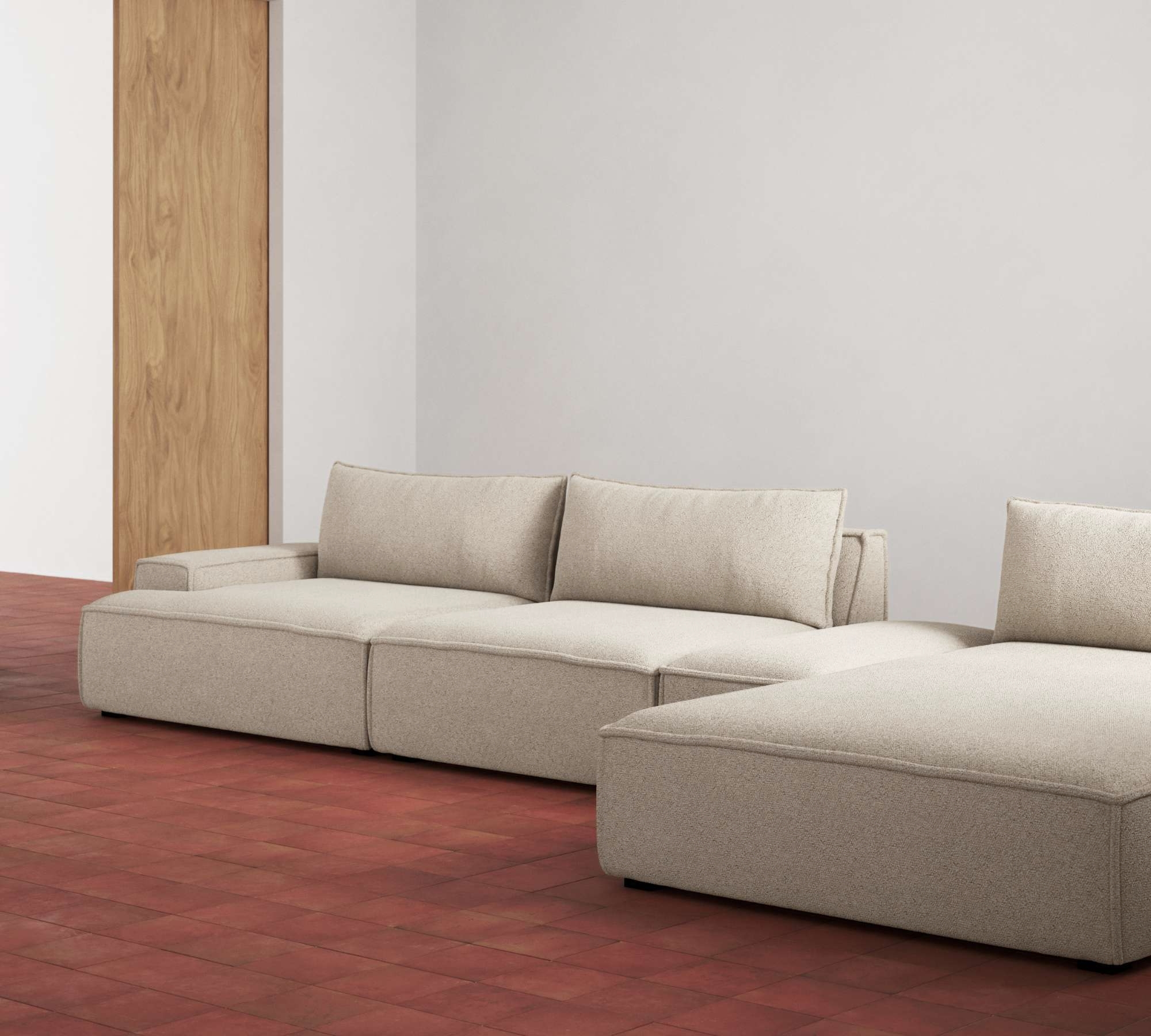 Daphne Module 1-Seater Right Fratello Beige