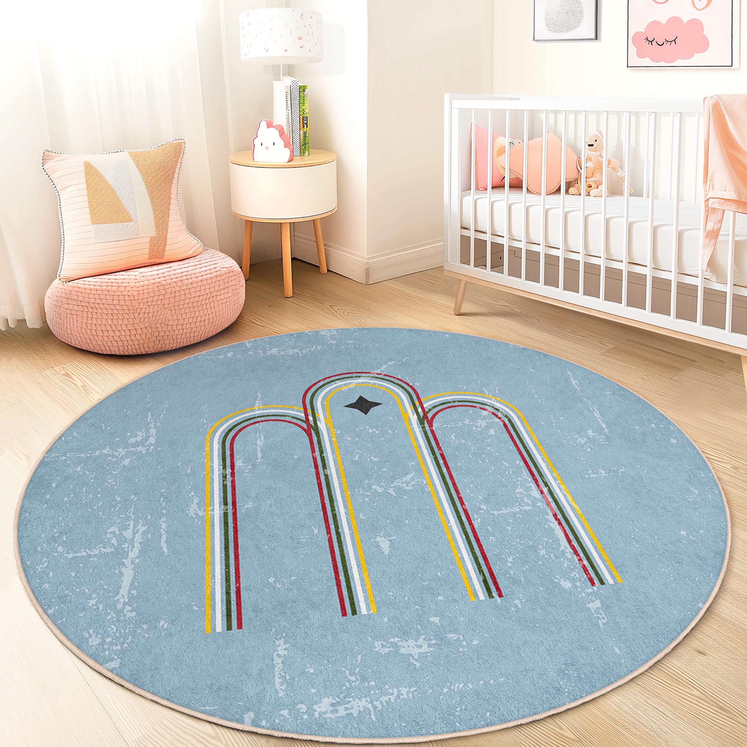 Regenbogen Kinderteppich Mehrfarbig Ø180cm