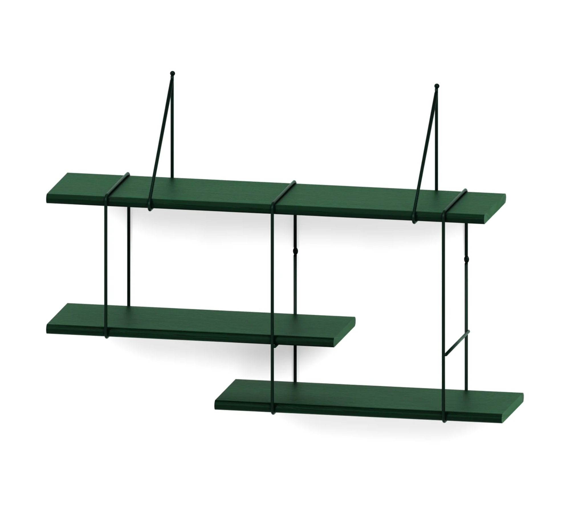 Shrink Regal Buchenholz Stahl Grün