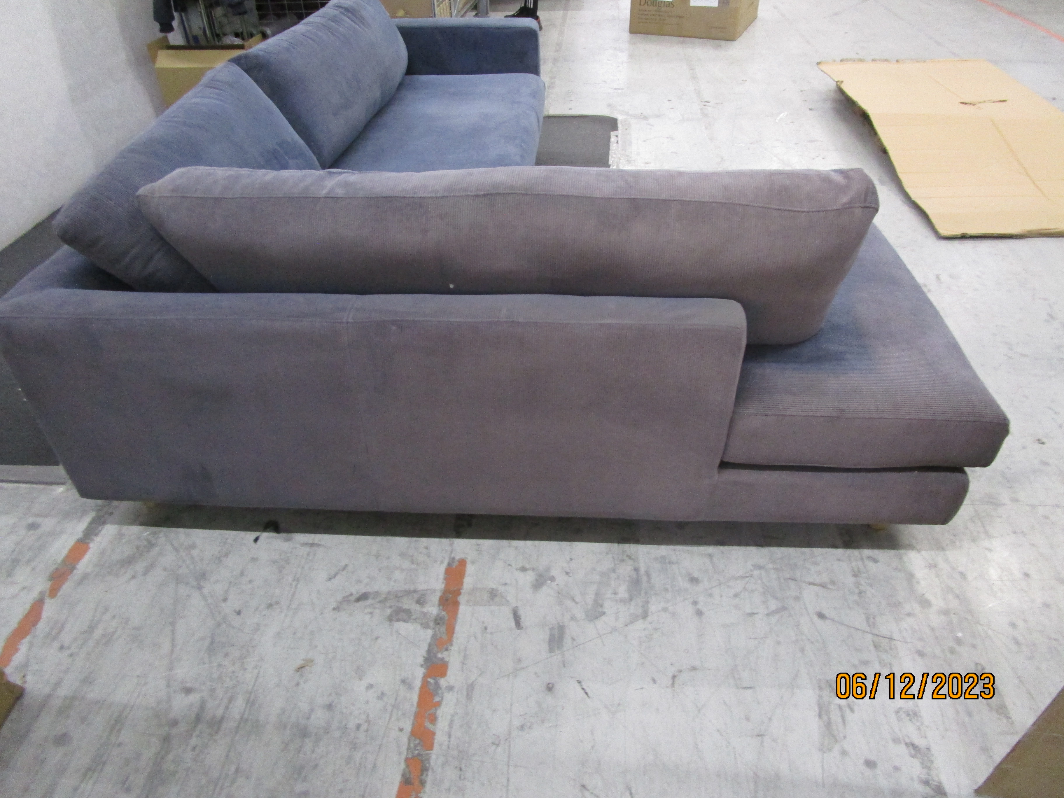 Douglas Sofa Récamiere Links Sorrento Steel Blau