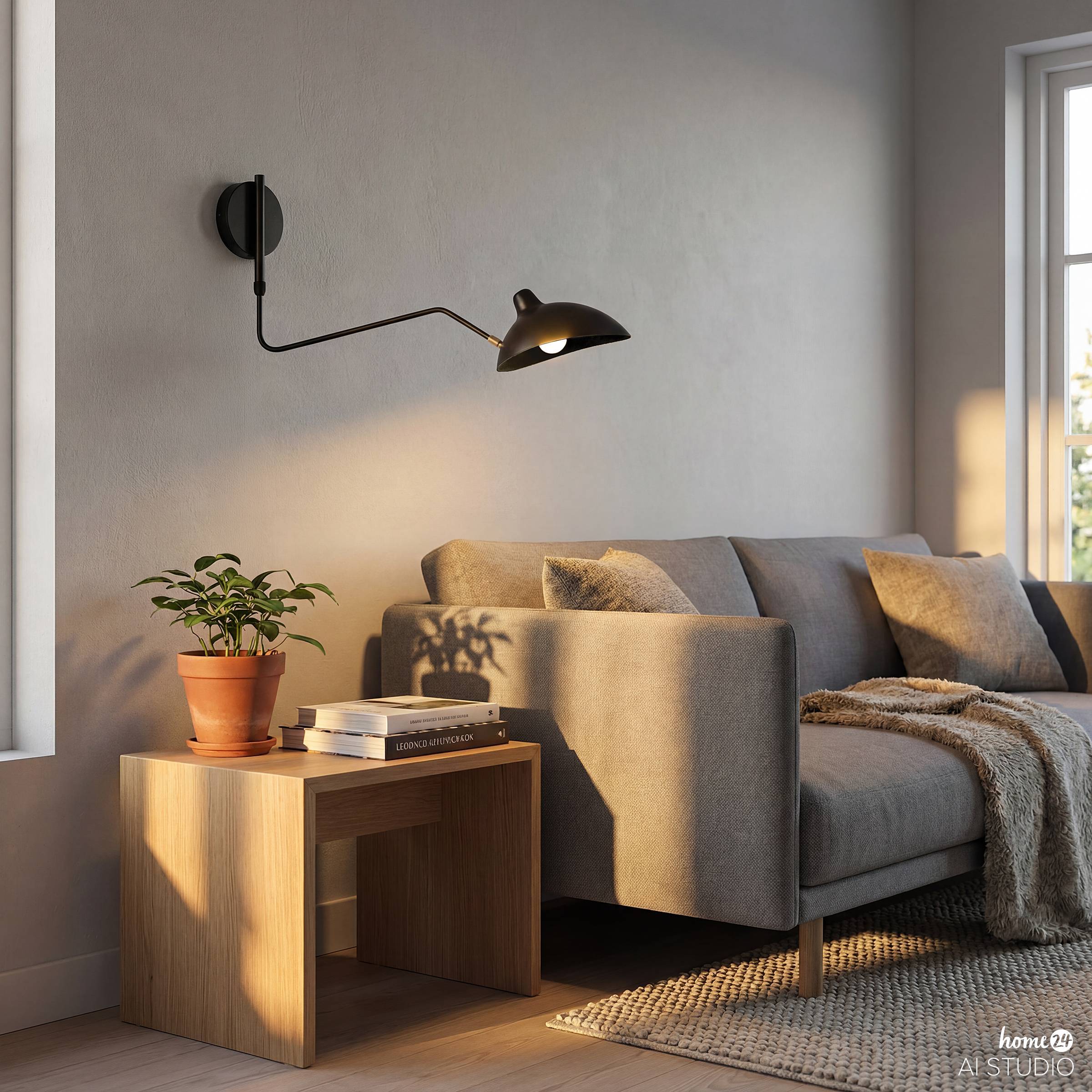 LENIX Wall Lamp 1-Light Iron