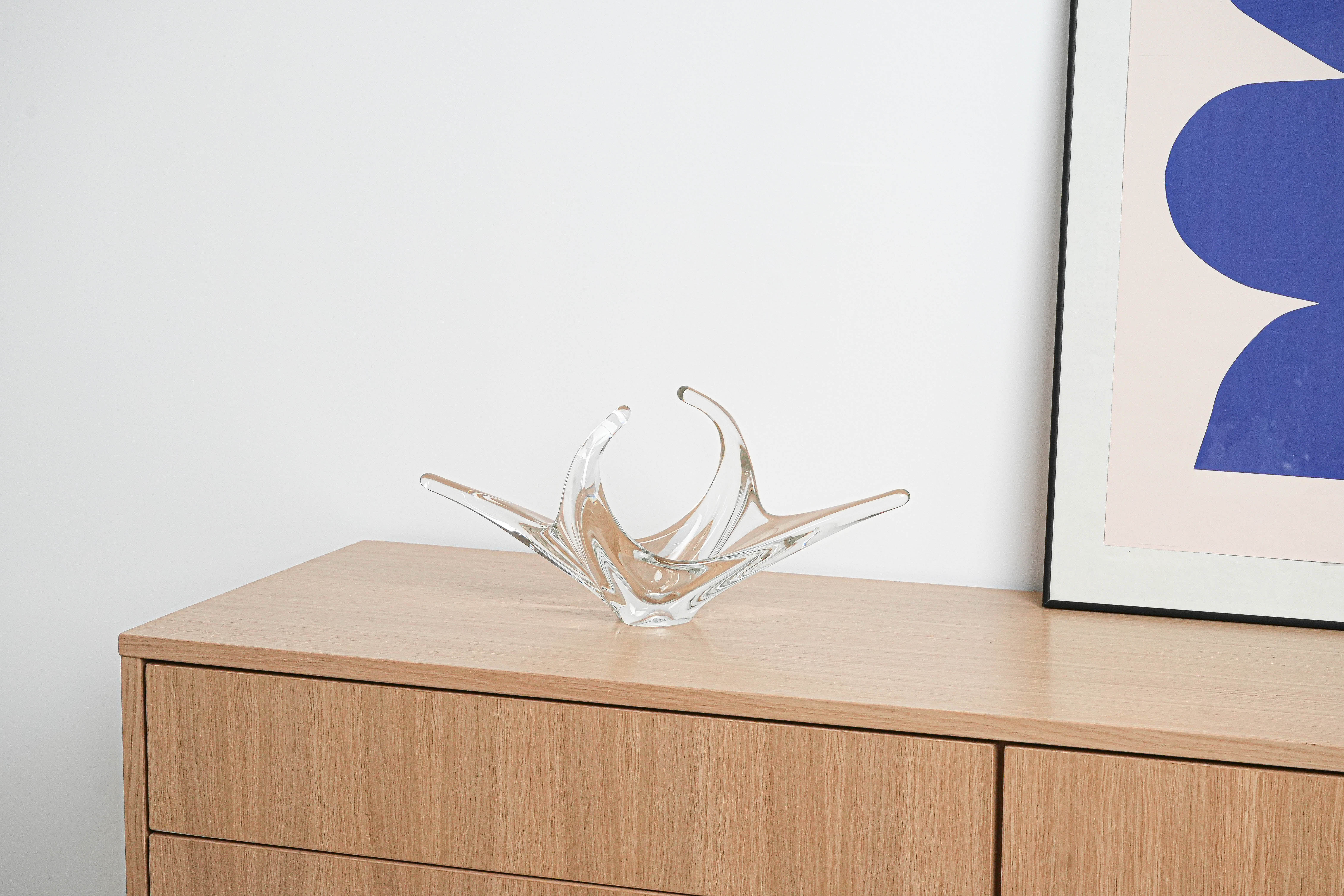 Space Age Glassplatte Transparent 1960er Jahre