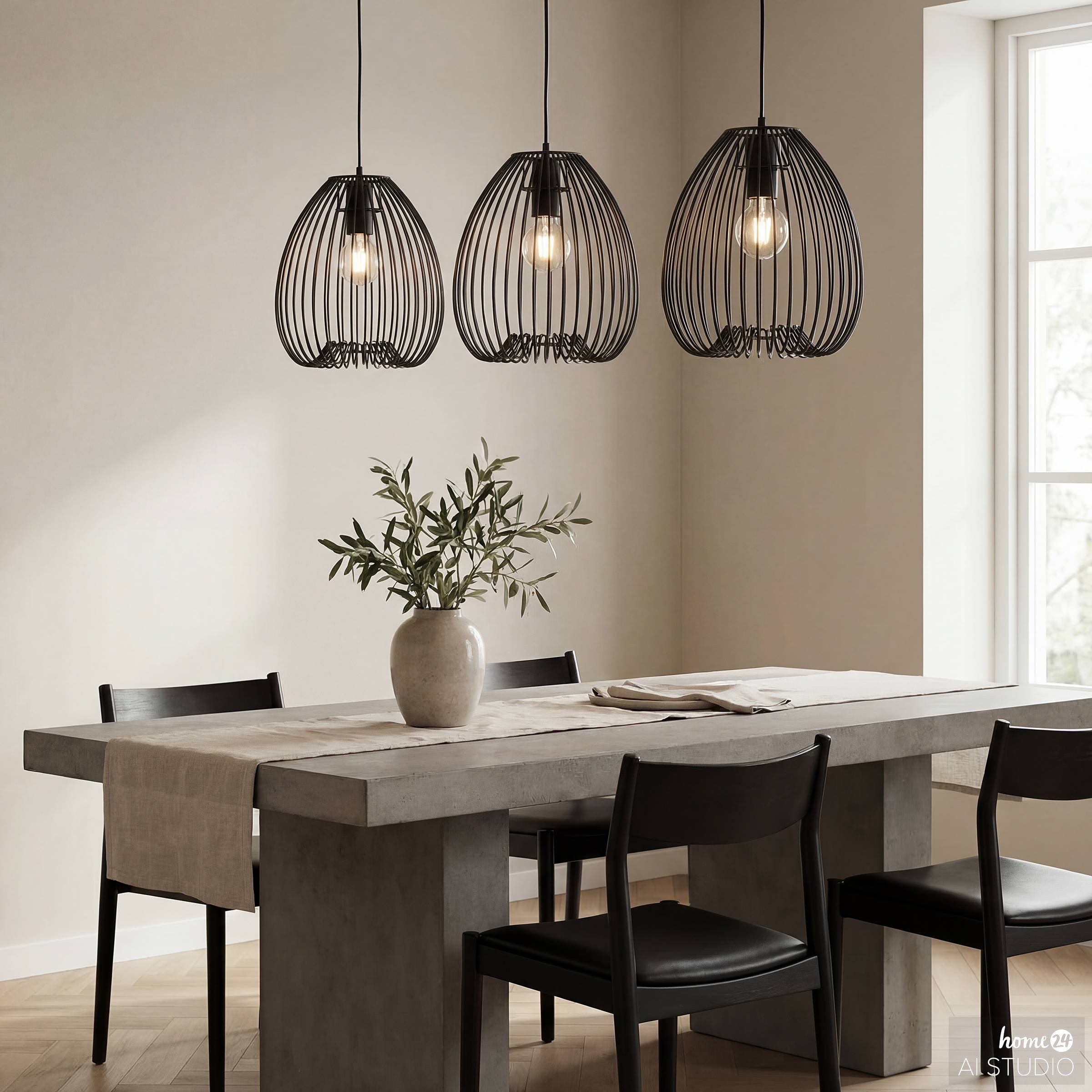 Pendant light ROCAR iron 1-light Black