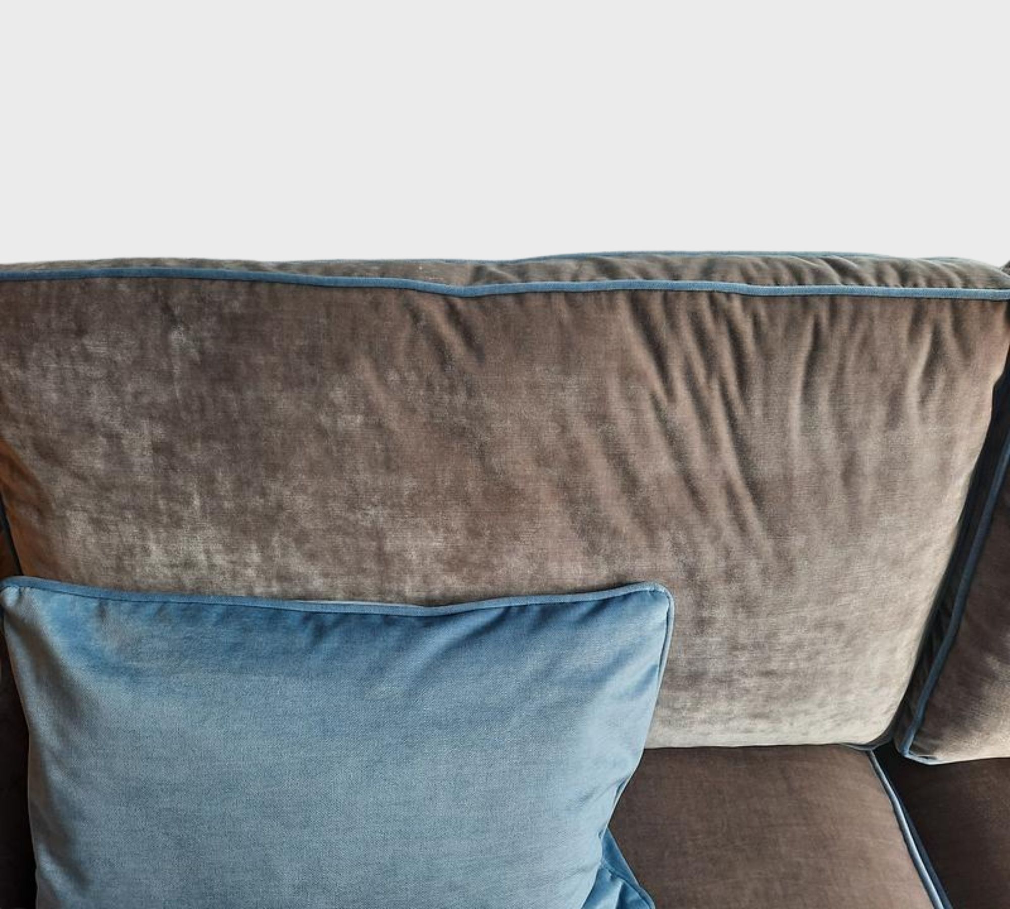 Sofa 2-Sitzer Samt Taupe