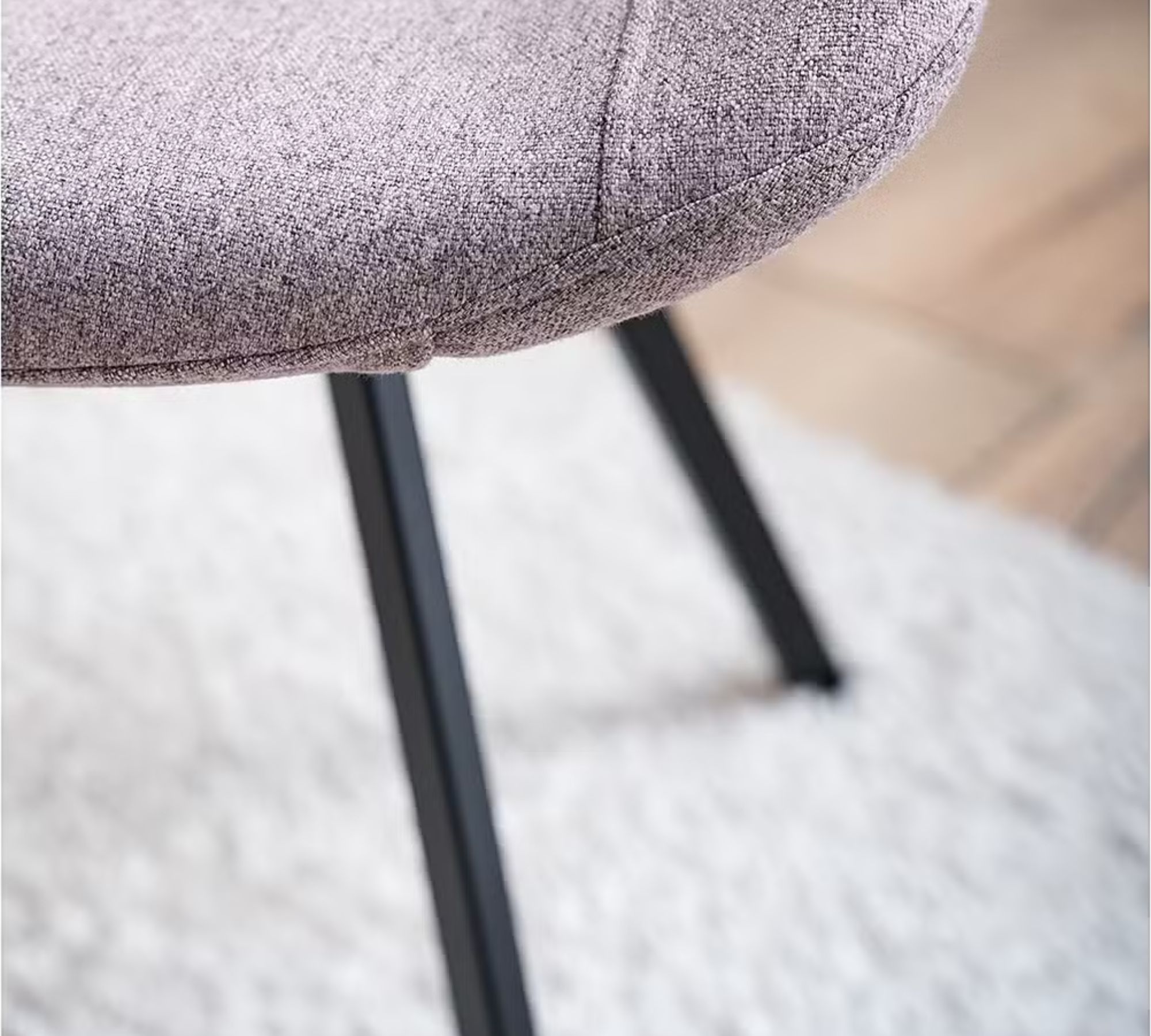 2x Cielo II Dining chair steel fabric stone brown