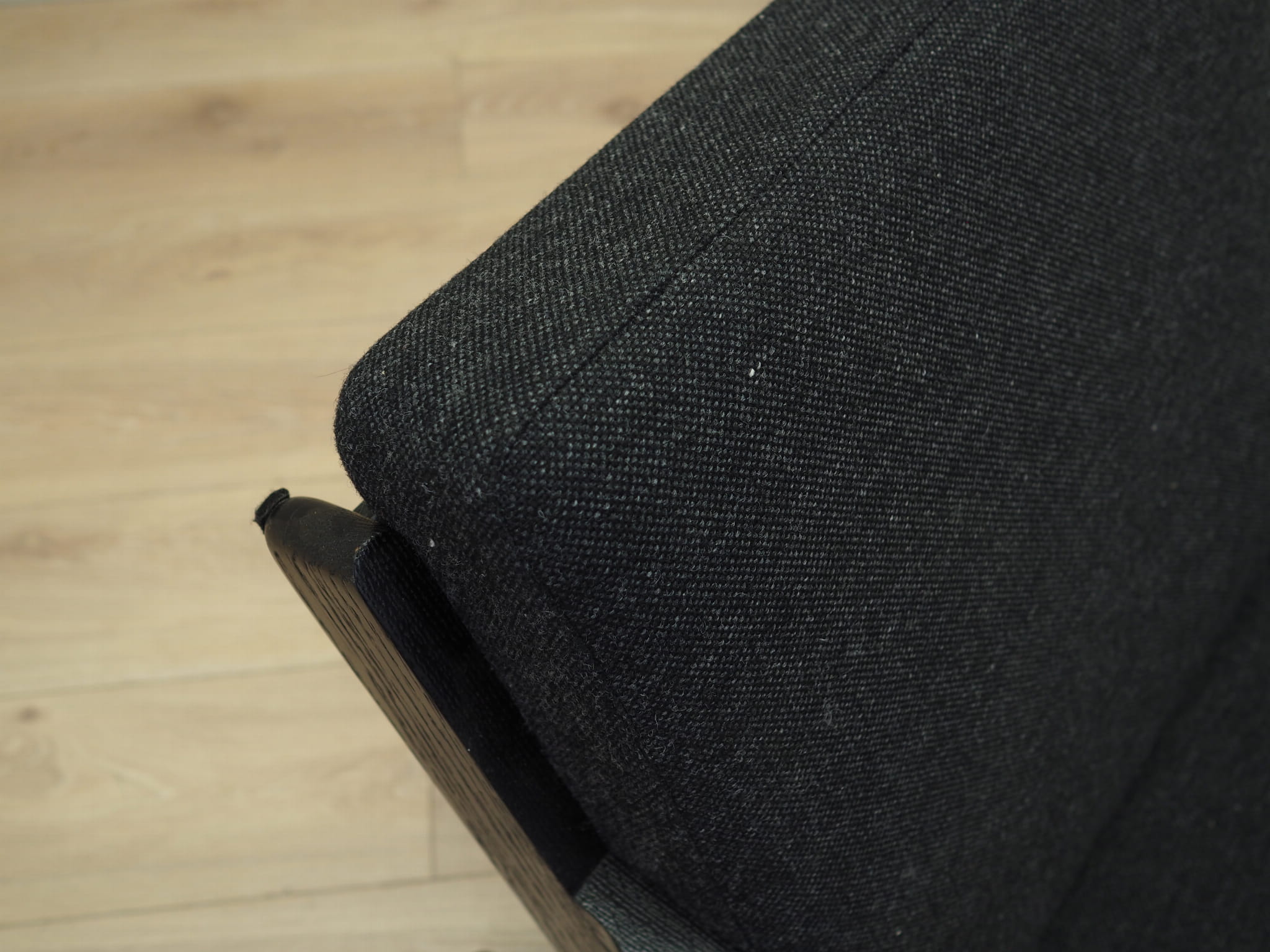 Sofa Textil Holz Schwarz 1960er Jahre