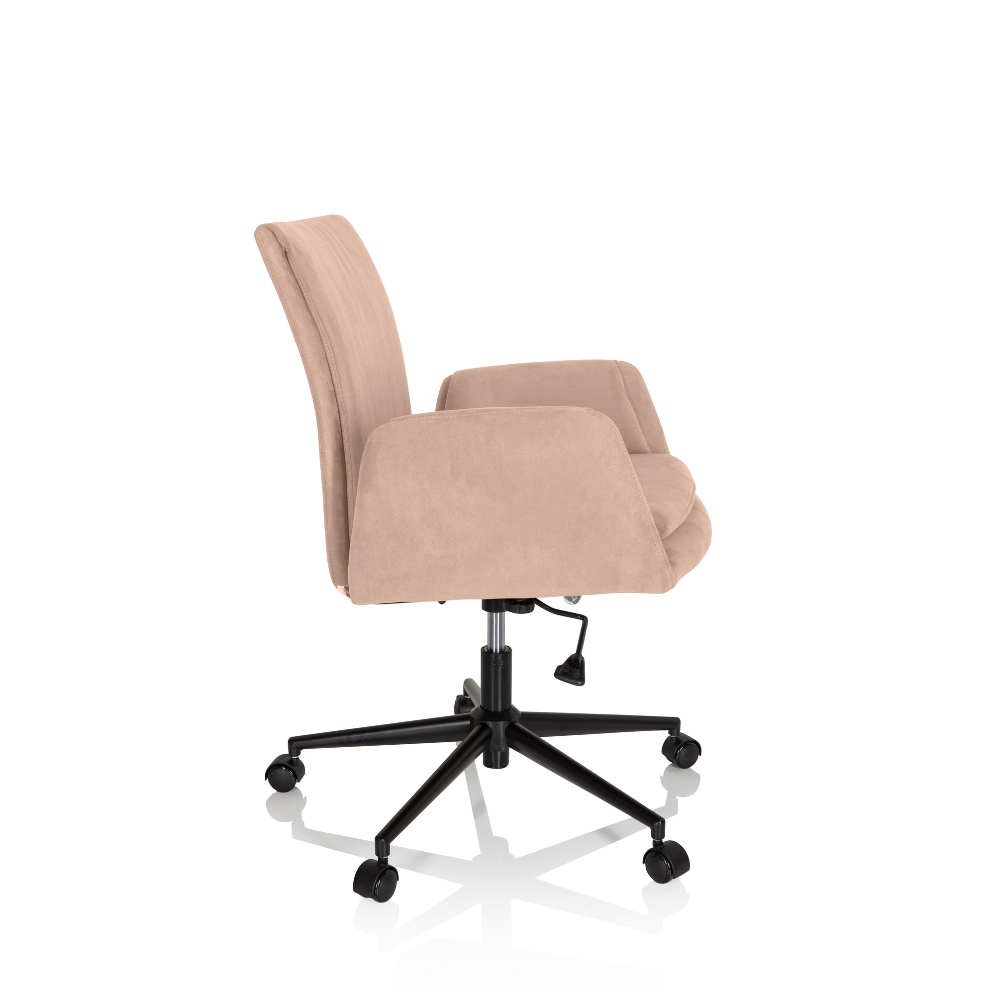 FLOW PRO Bürostuhl Drehbar mit Rollen Samt Beige