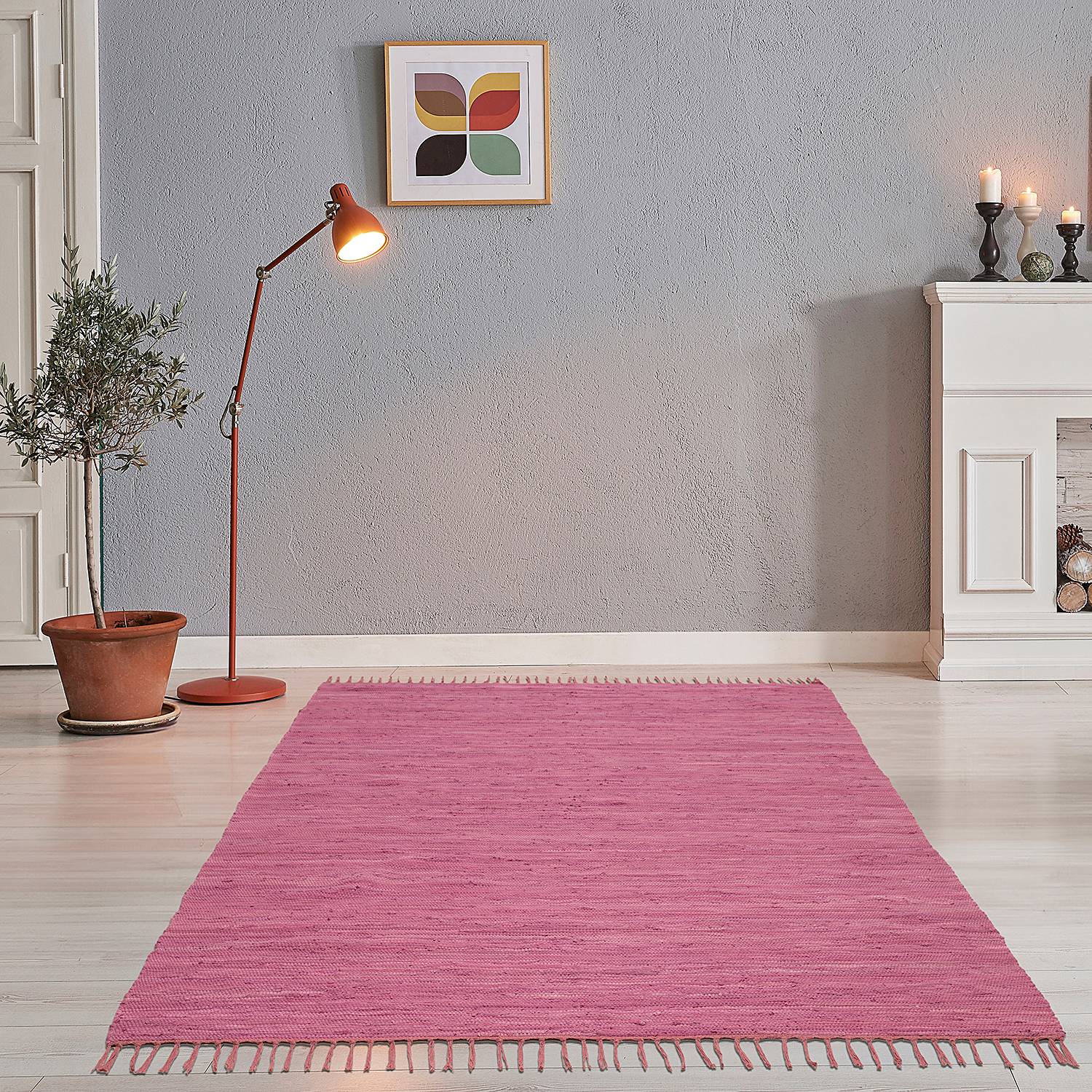 Happy Cotton Teppich Baumwolle Beere