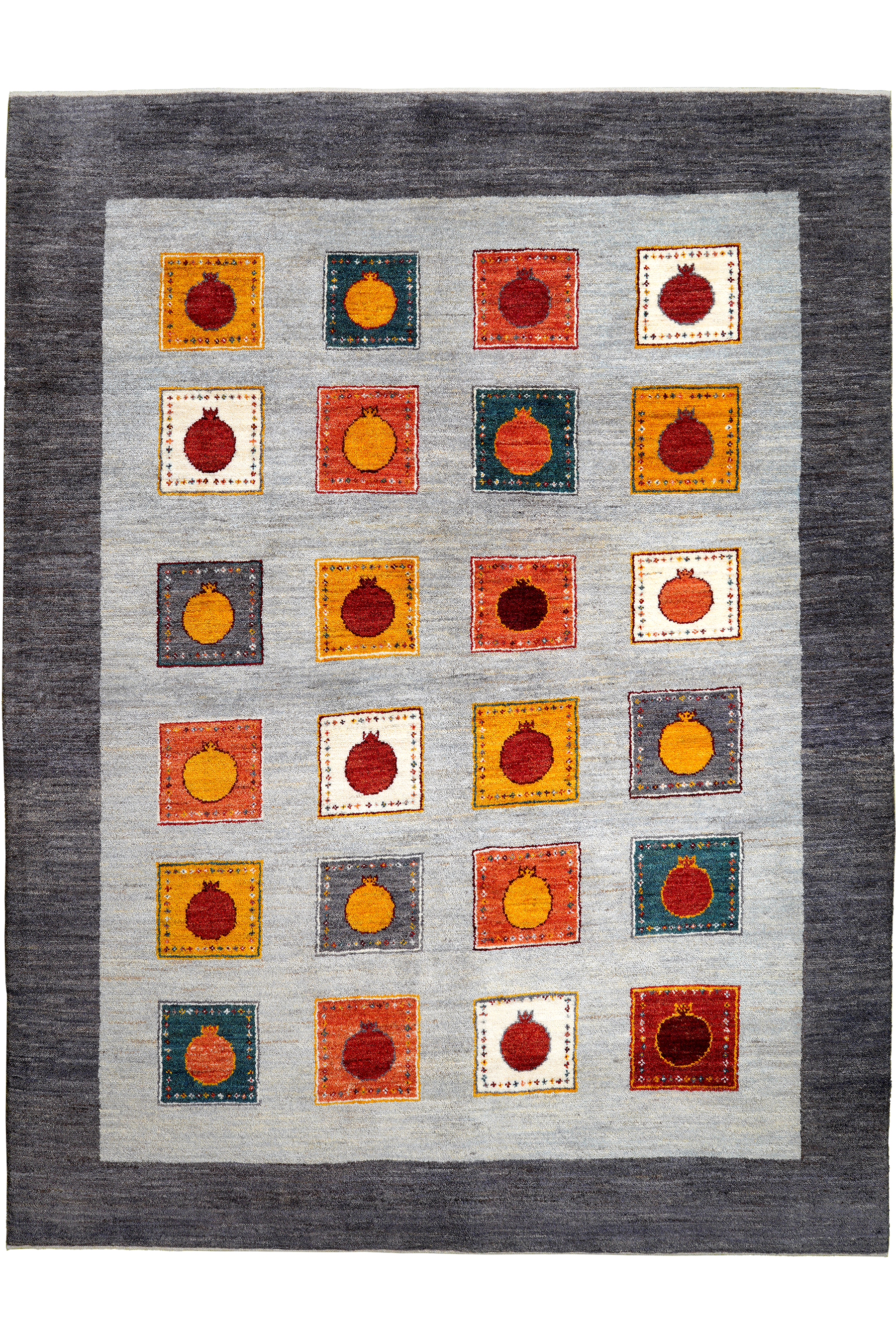 Rizbaf Gabbeh Carpet Wool Grey