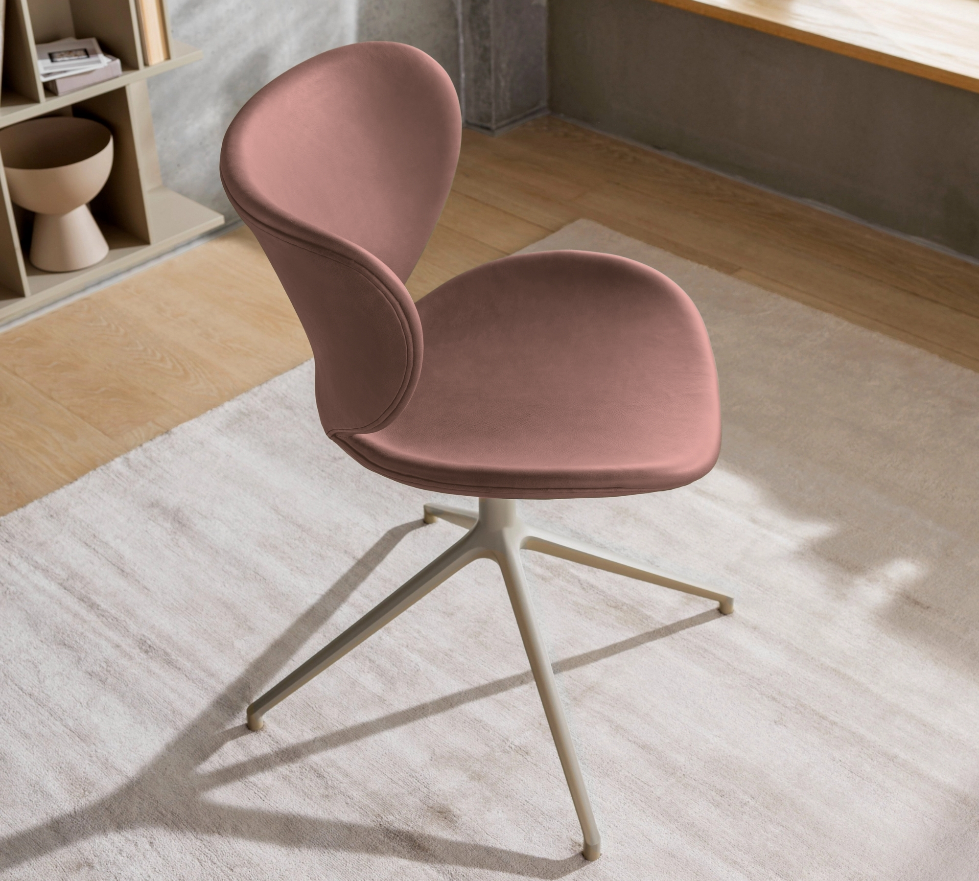 Hamilton Stuhl Drehbar Ravello-Stoff Altrosa