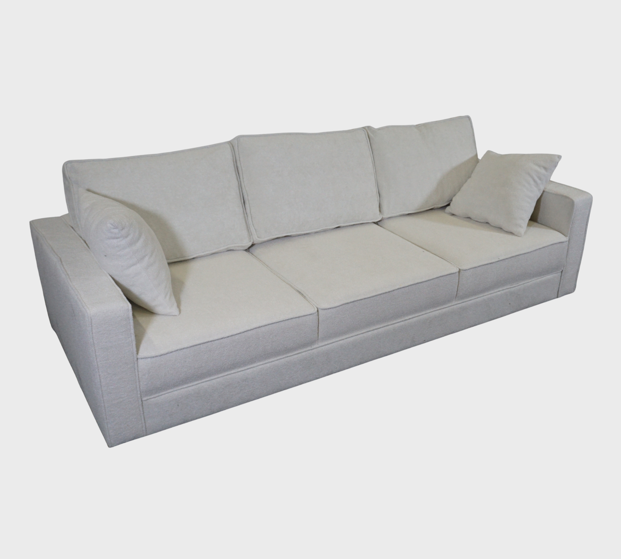 Lima Sofa 3-Sitzer Creme mit goldenen Beinen
