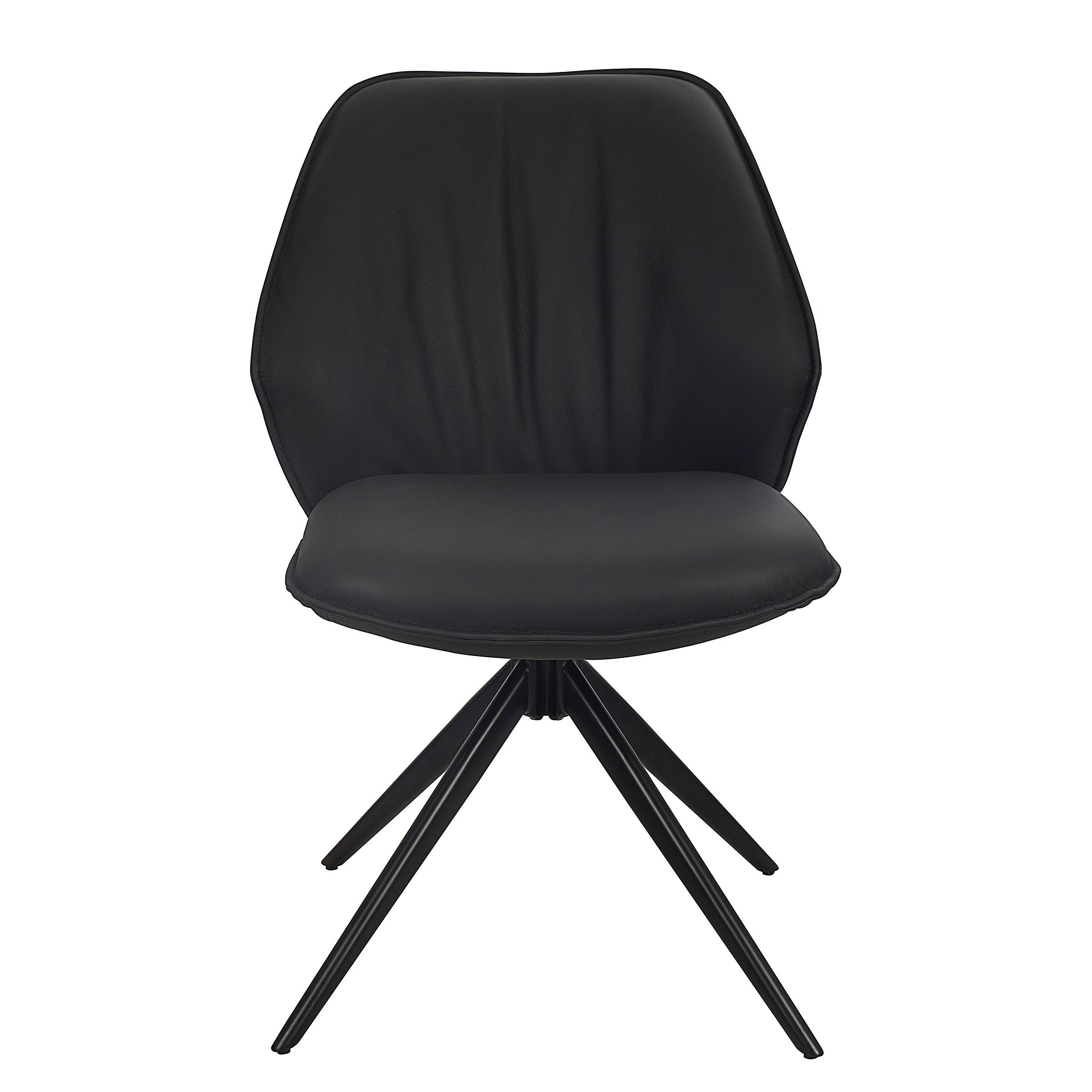 2x Linni Upholstered Swivel Chair Black