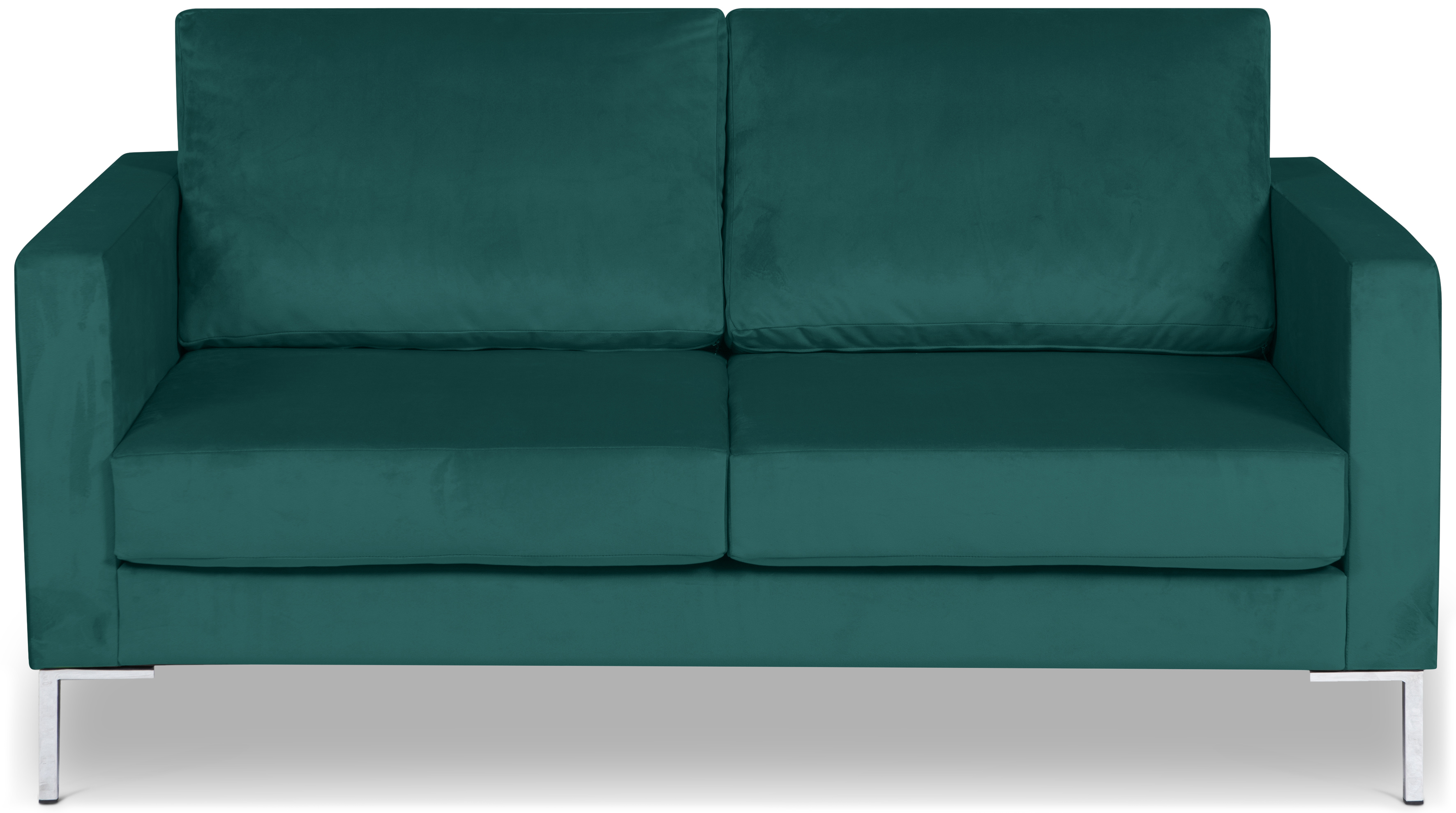 Portobello Sofa 2-Sitzer Samt Metall Petrol