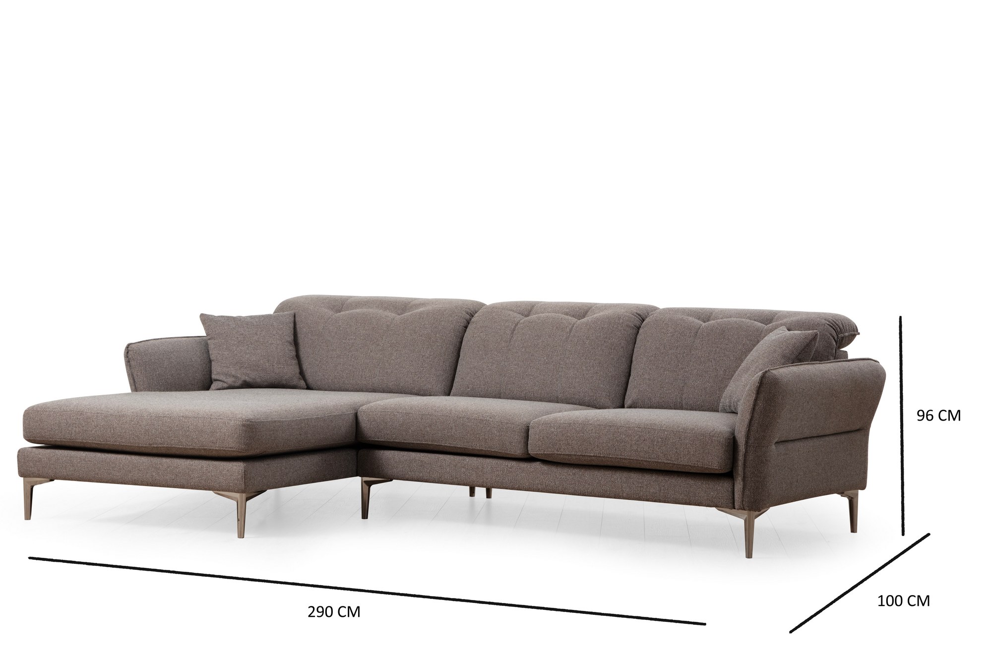 Costor Ecksofa Links Grau