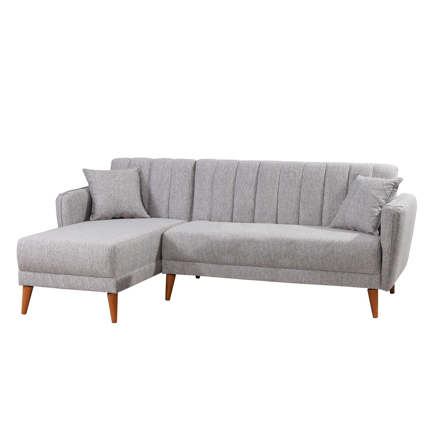 Aqua Corner Schlafsofa Links Grau