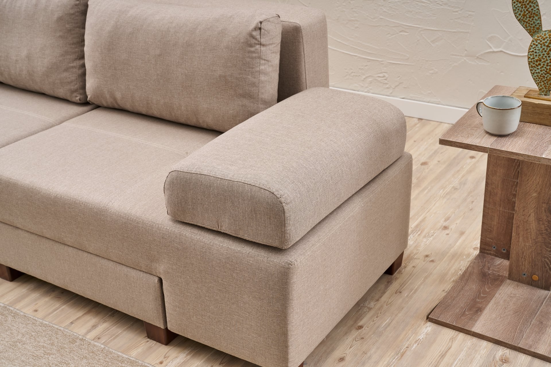 Perenna Sofa 3-Sitzer Leinen Creme